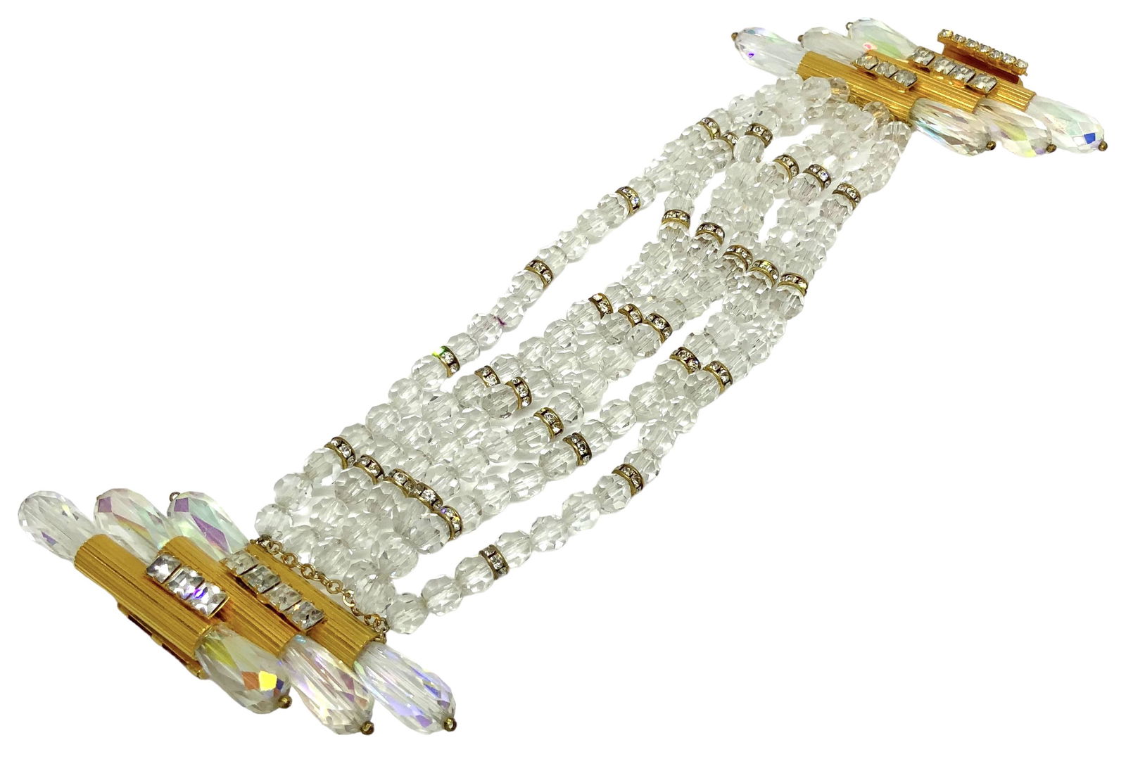 Sgd. William de Lillo Crystal Multistrand Bracelet (1 of 3)