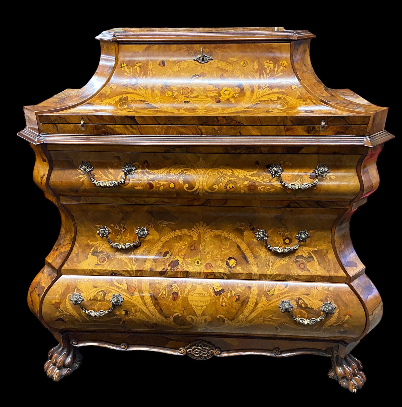 Def Art Furniture Co. Marquetry-Style Secretary. (1 of 2)