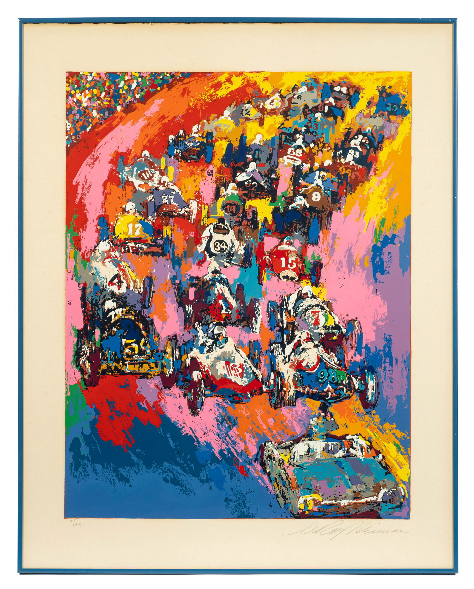 Leroy Neiman Signed Serigraph, "Indy Start". (1 of 4)