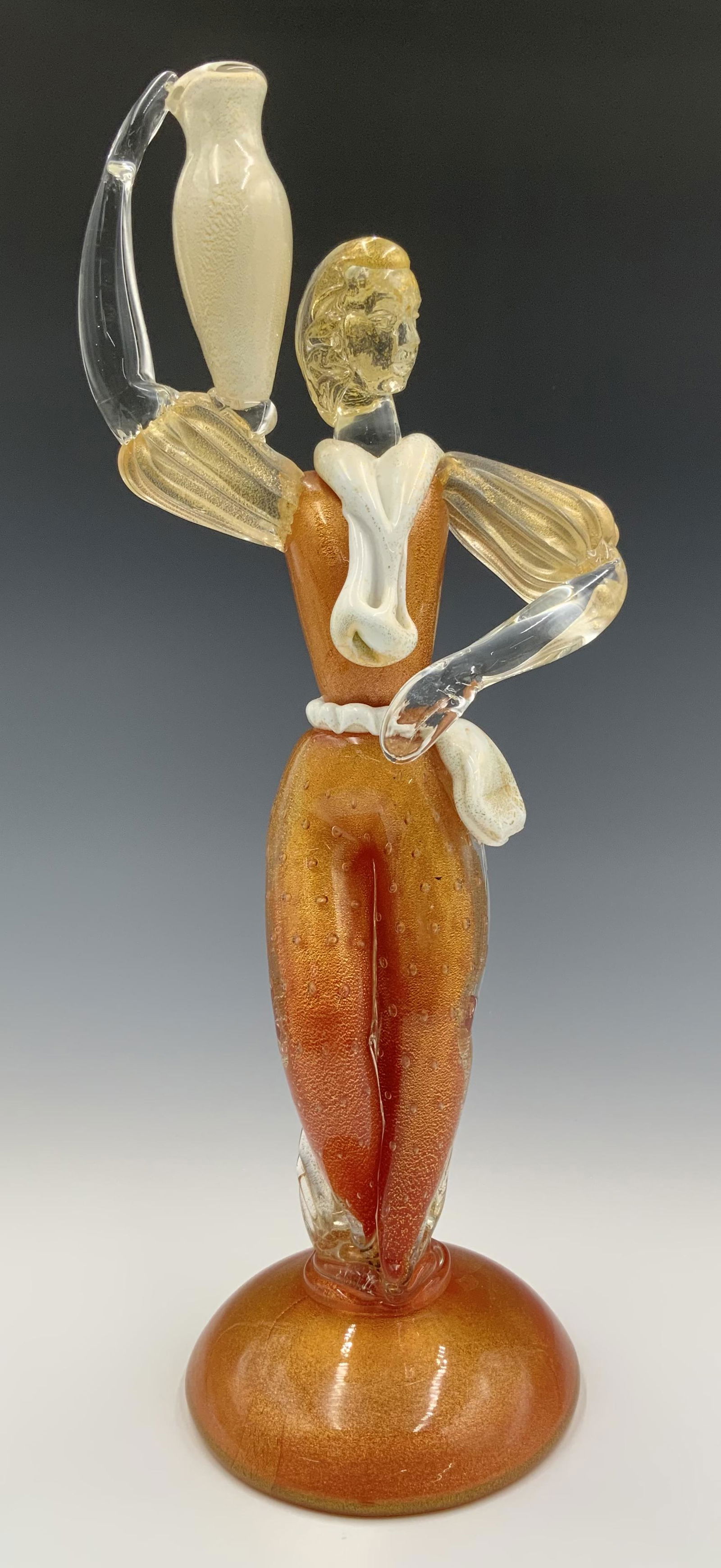 Venetian Glass Figure of Man w/ Water Jug. (1 of 3)