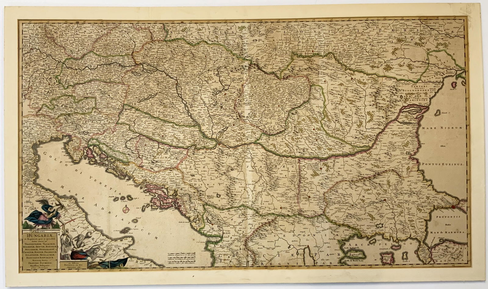 De Wit Map of Hungary and Surrounding Regions. (1 of 3)