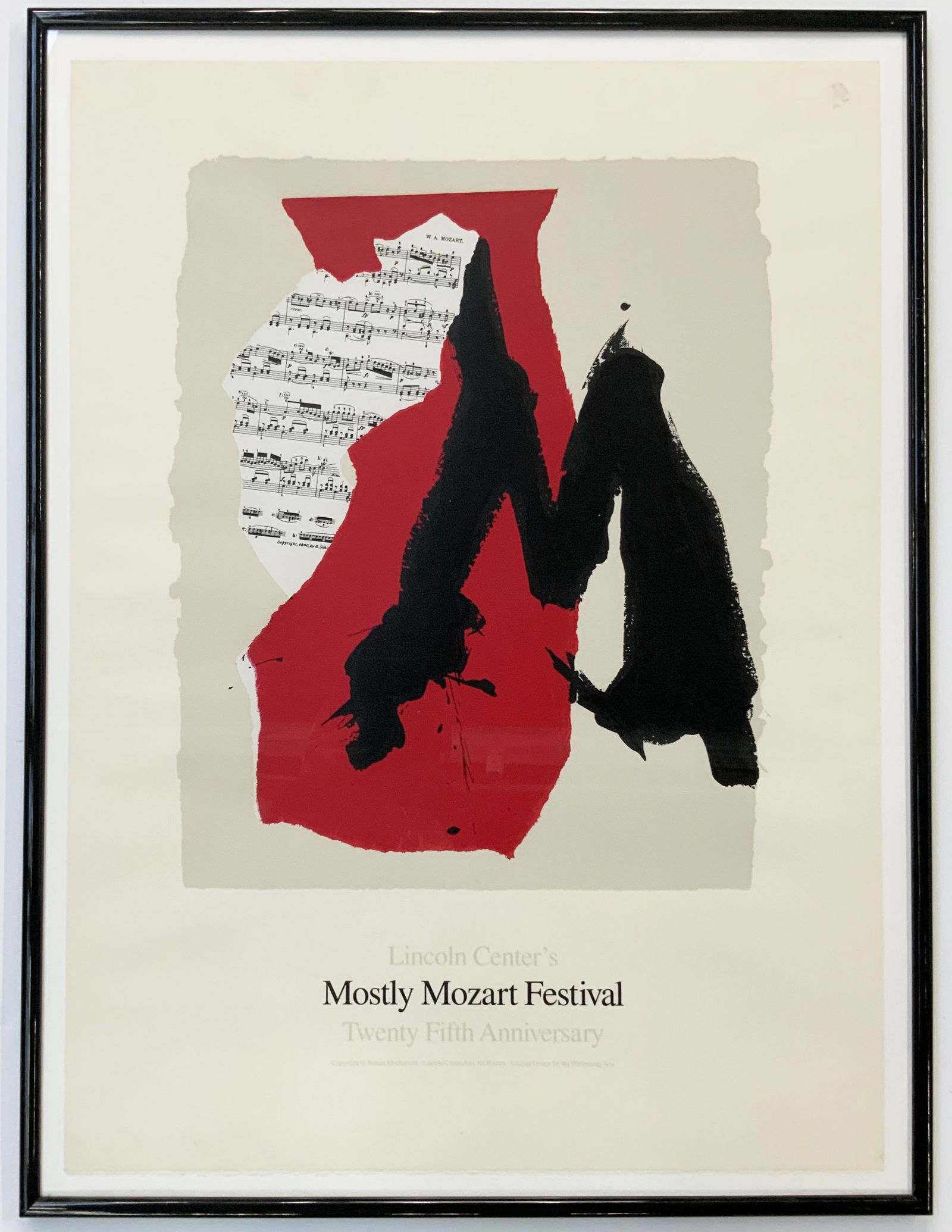 Mostly Mozart Festival Poster, Robert Motherwell. (1 of 2)