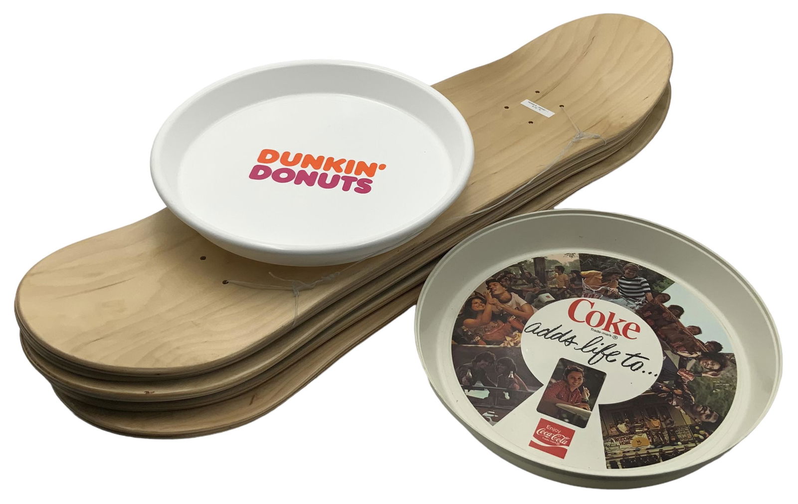 Mixed Lot of Skateboard Art & 2 Advertising Trays. (1 of 3)