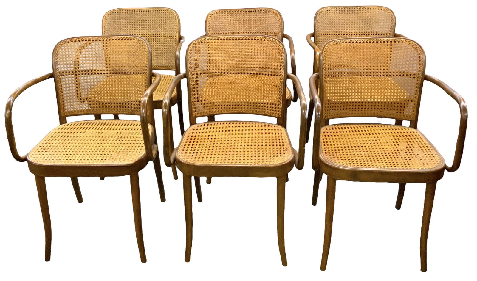 Lot of Six Bentwood Chairs by Hoffman for Stendig. (1 of 3)