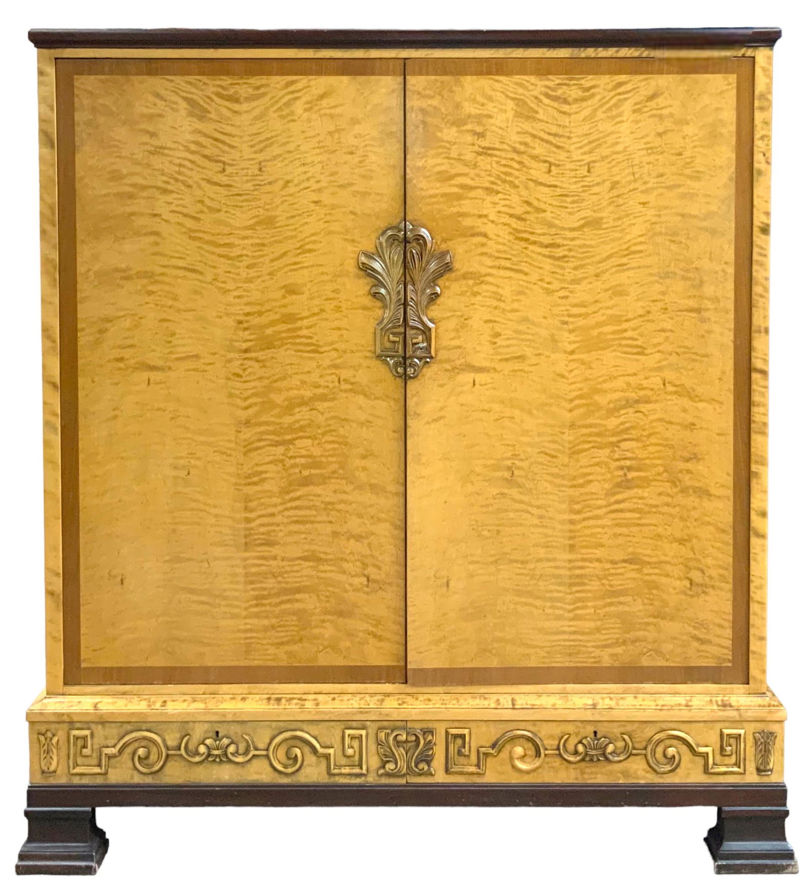 Mid-Century Tiger Maple or Birch Swedish Cabinet. (1 of 4)