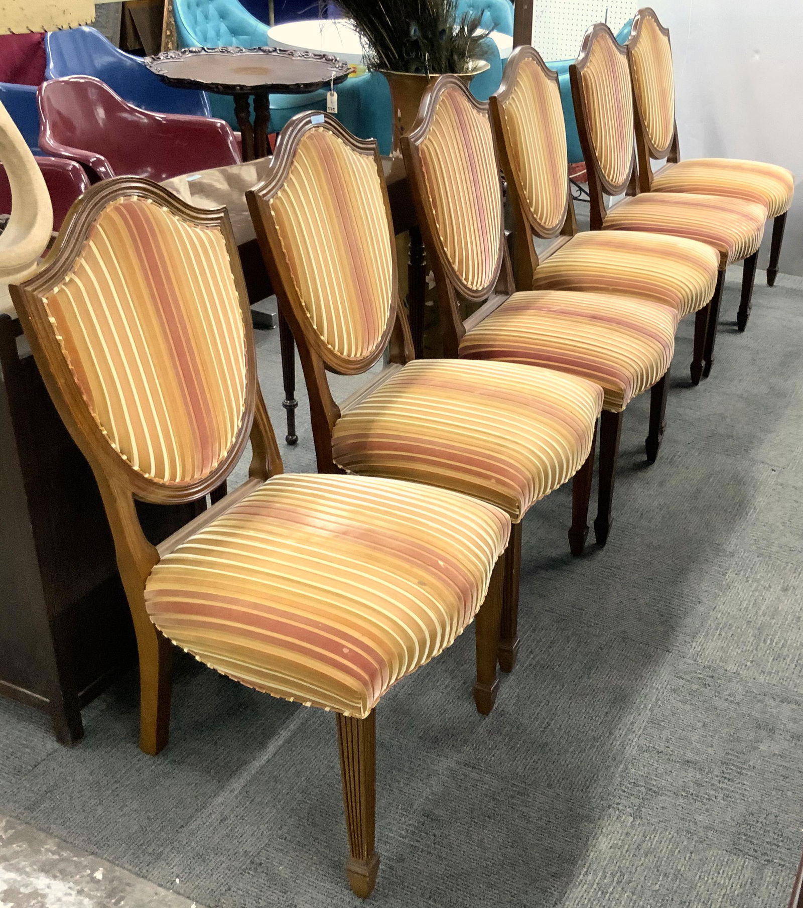 Lot of 6 Historic Charlestown Baker Dining Chairs. (1 of 1)