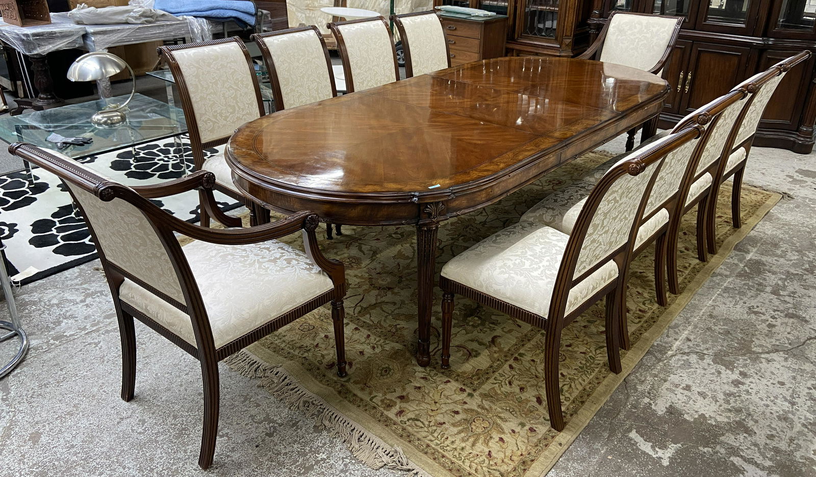 Contemporary Italian Burled Dining Set. (1 of 1)