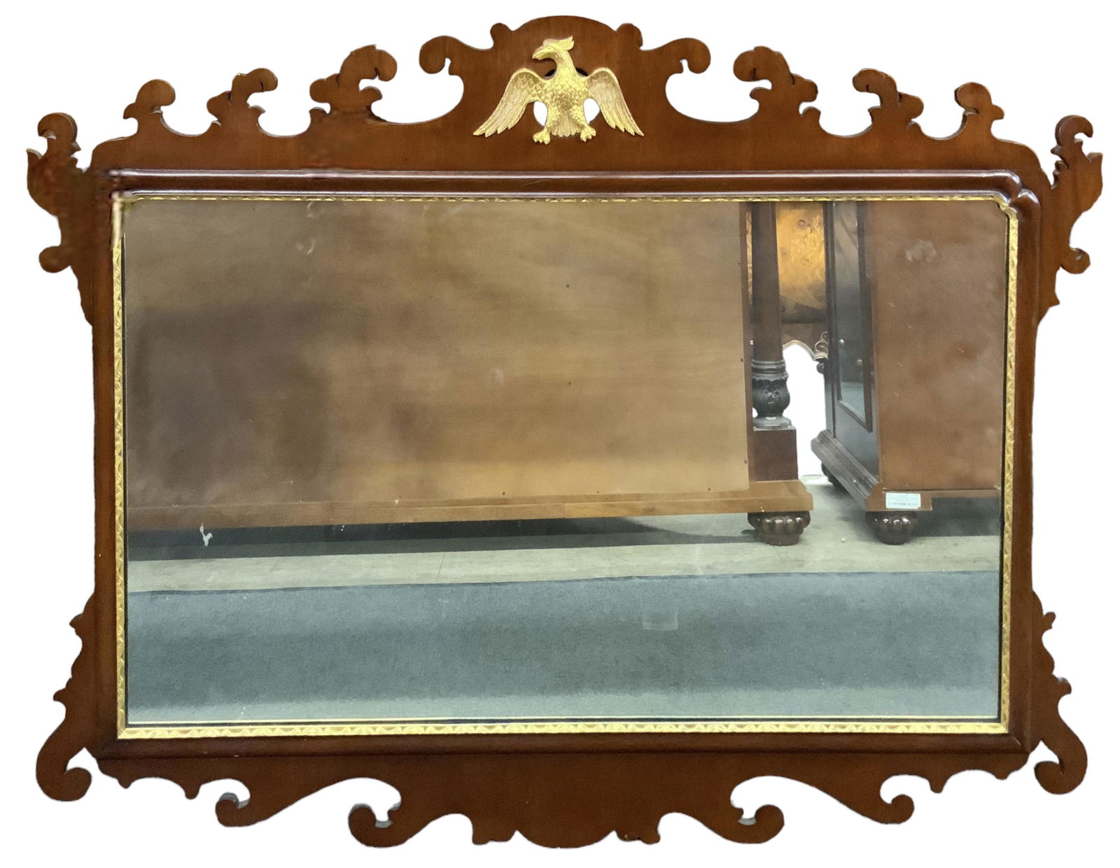 Federal-Style Chippendale Eagle Mirror. (1 of 1)