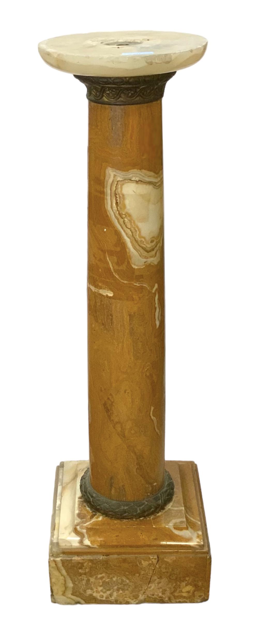 Marble & Onyx Pedestal or Column. (1 of 1)