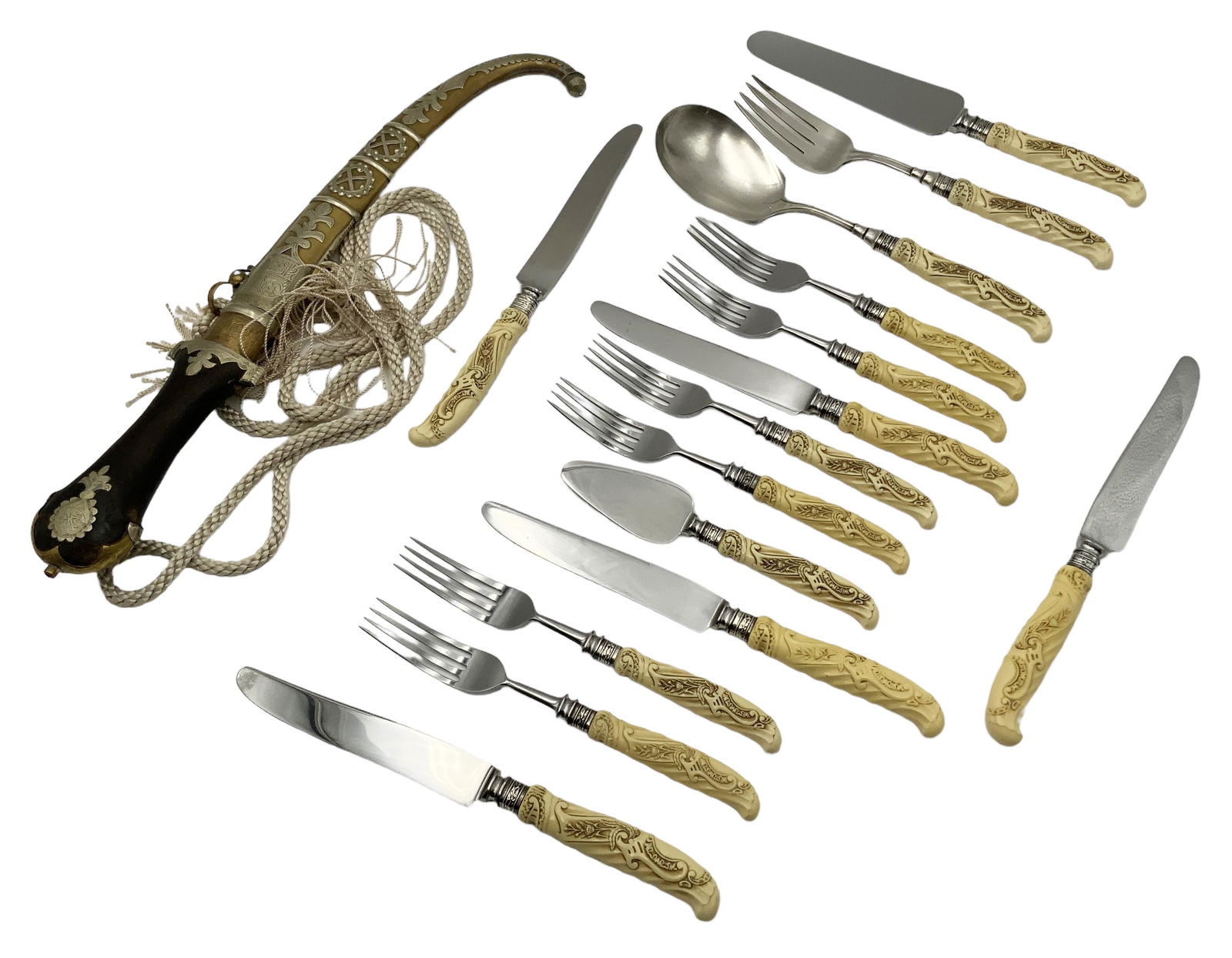 Lot of Universal "Ivorine" Flatware Utensils. (1 of 2)