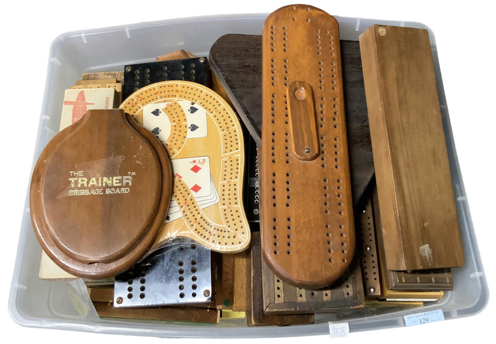 Box of Dozens of Cribbage Boards. (1 of 1)