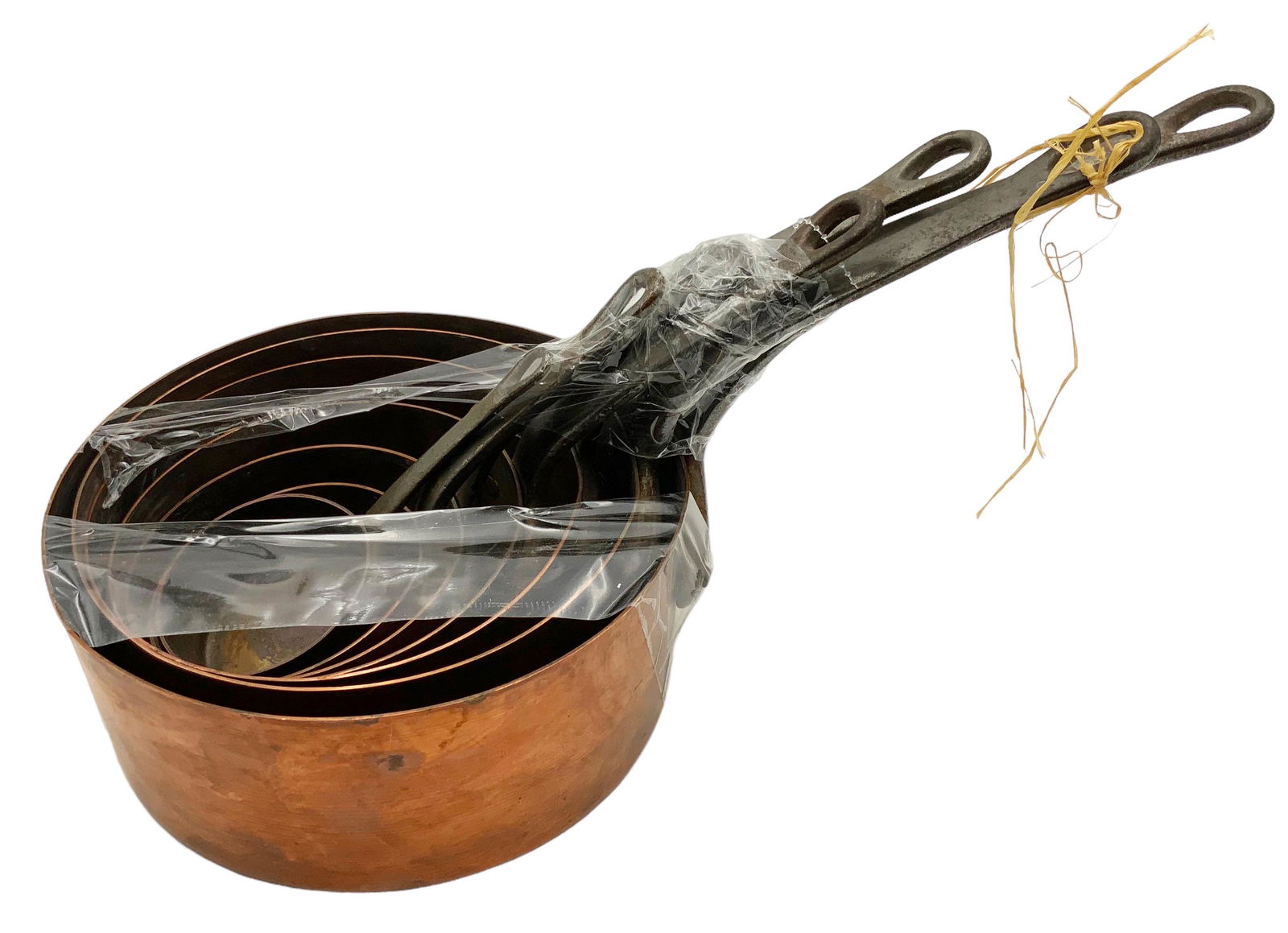 Set of 7 Copper Nesting Cooking Pots. (1 of 1)