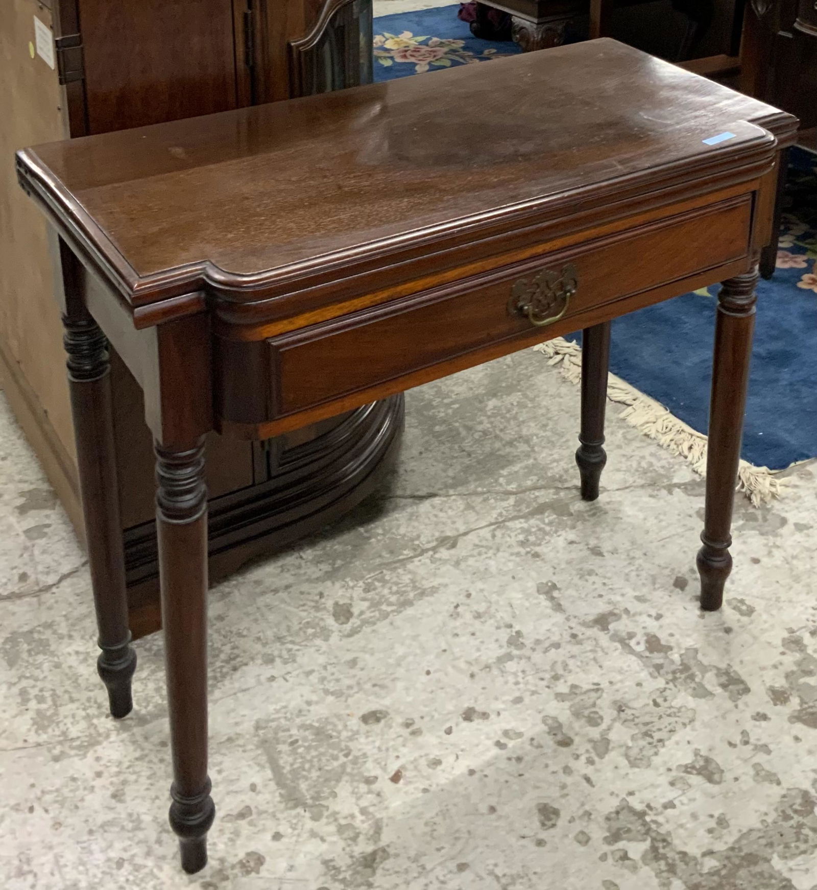 Antique Mahogany Game Table. (1 of 2)