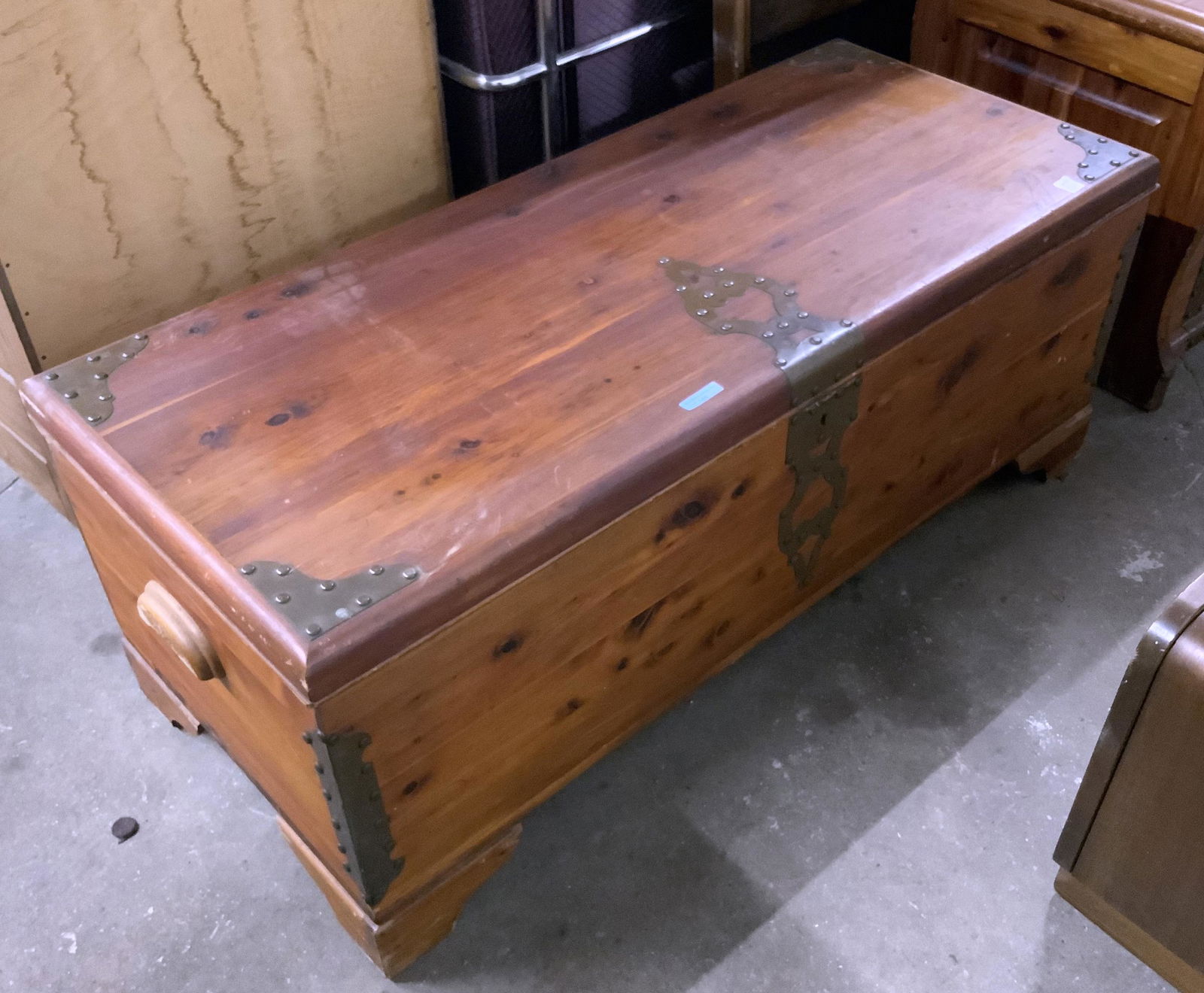 Solid Cedar Chest with Copper Decoration. (1 of 1)