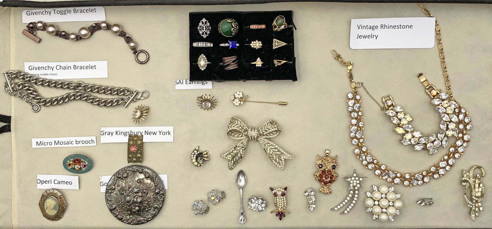 Lot of Assorted Costume Jewelry and Rings. (1 of 3)