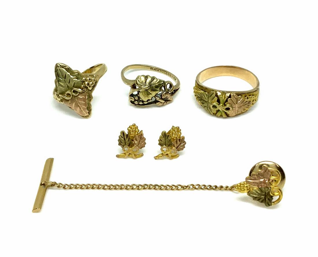 Lot of Black Hills Gold Jewelry, marked 10K. (1 of 2)
