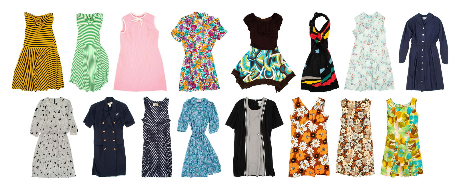 17 Pc. Lot of Vintage Spring Shifts & Dresses. (1 of 18)