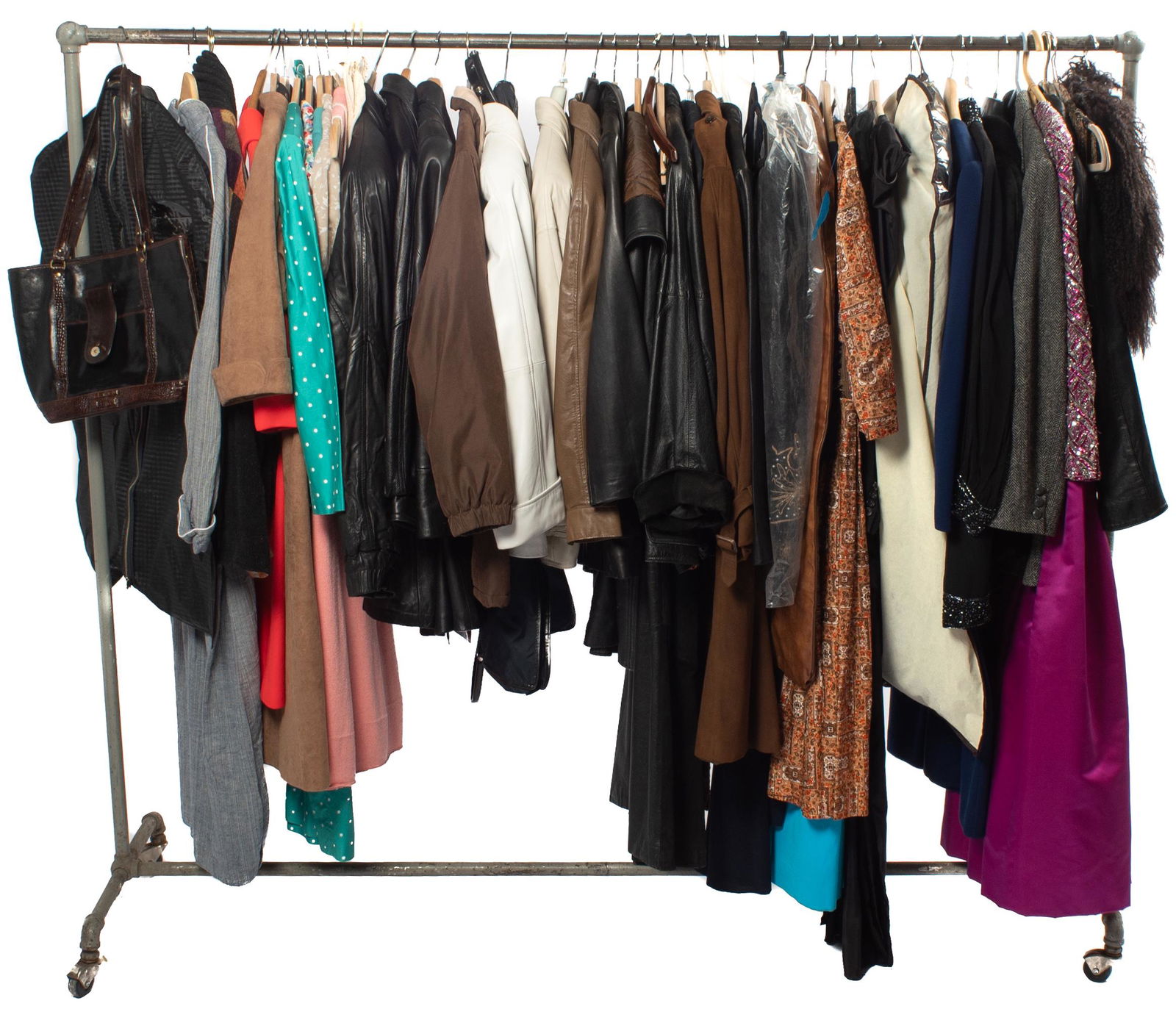 Rack Full of Men's and Women's Vintage Clothing. (1 of 8)