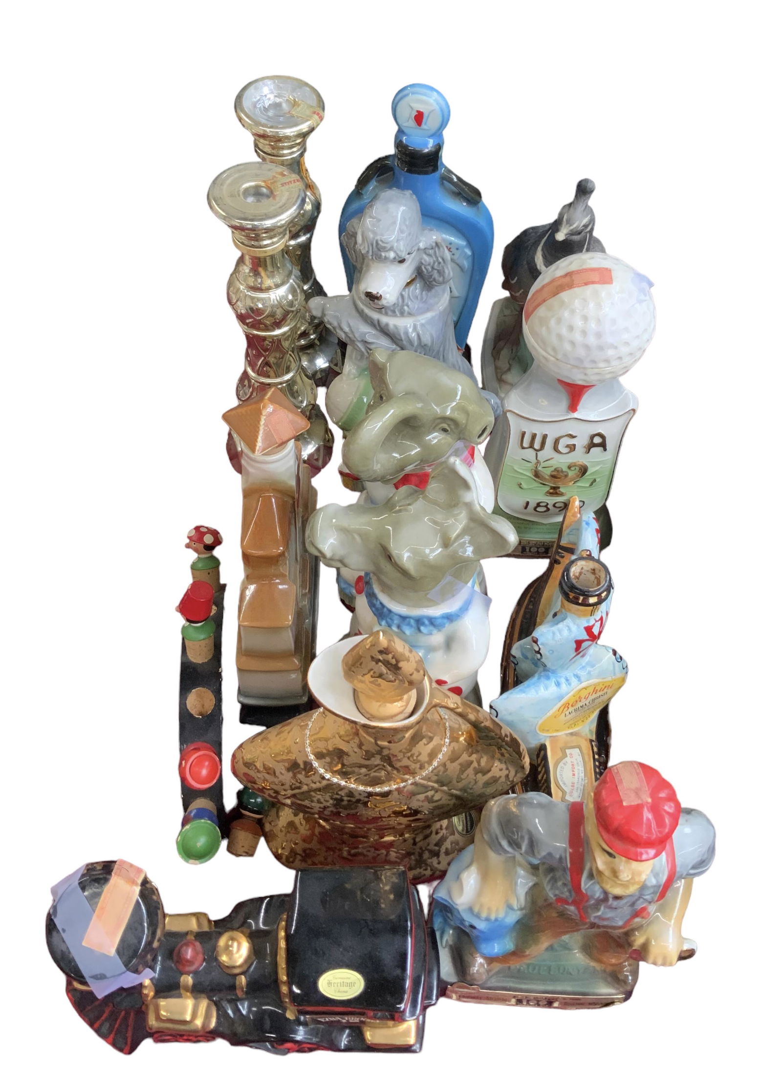 Lot of Assorted Vintage Decanters- Jim Beam, etc. (1 of 3)