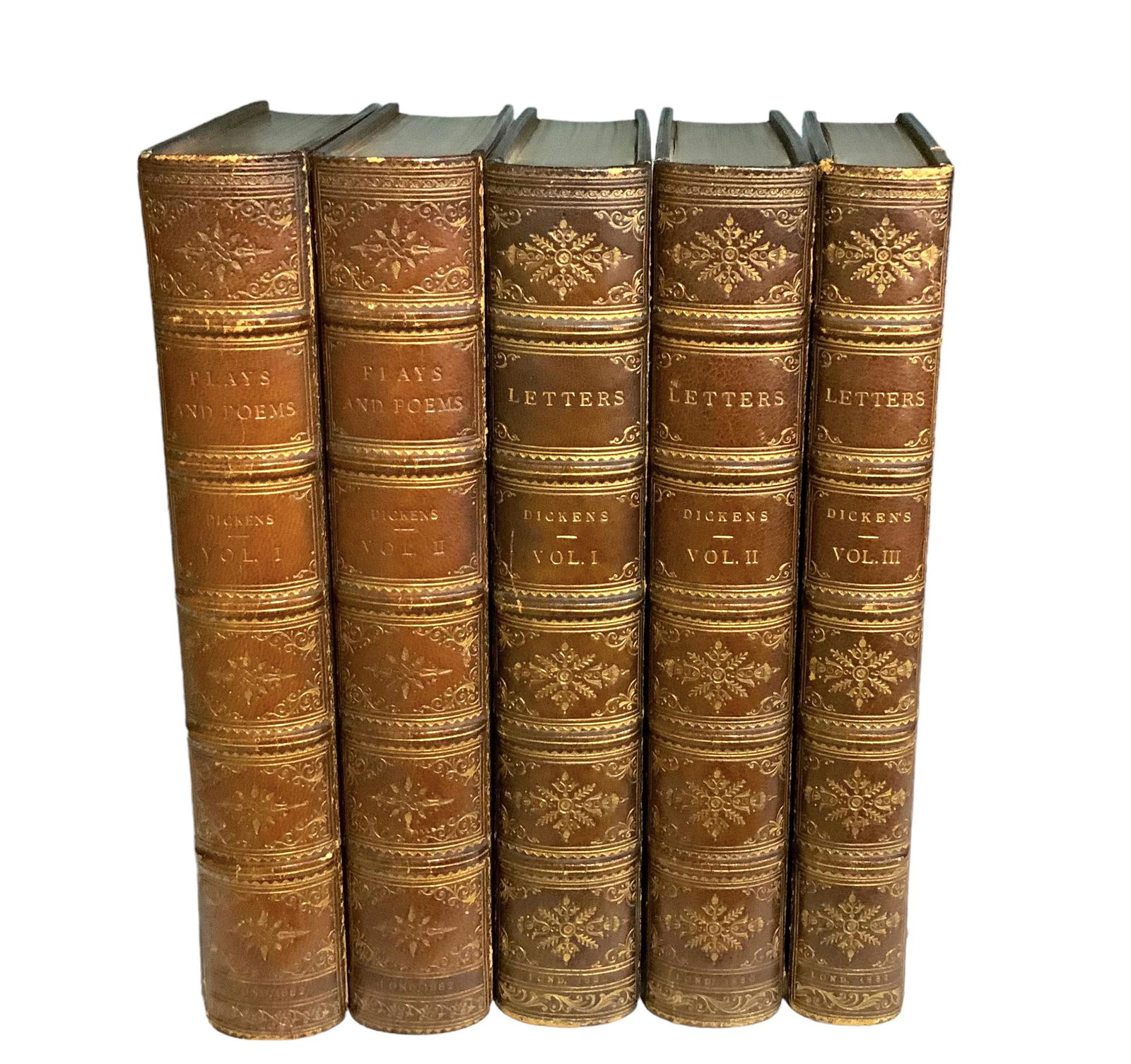 5 Volumes of Dickens "Letters" & "Plays And Poems" (1 of 3)