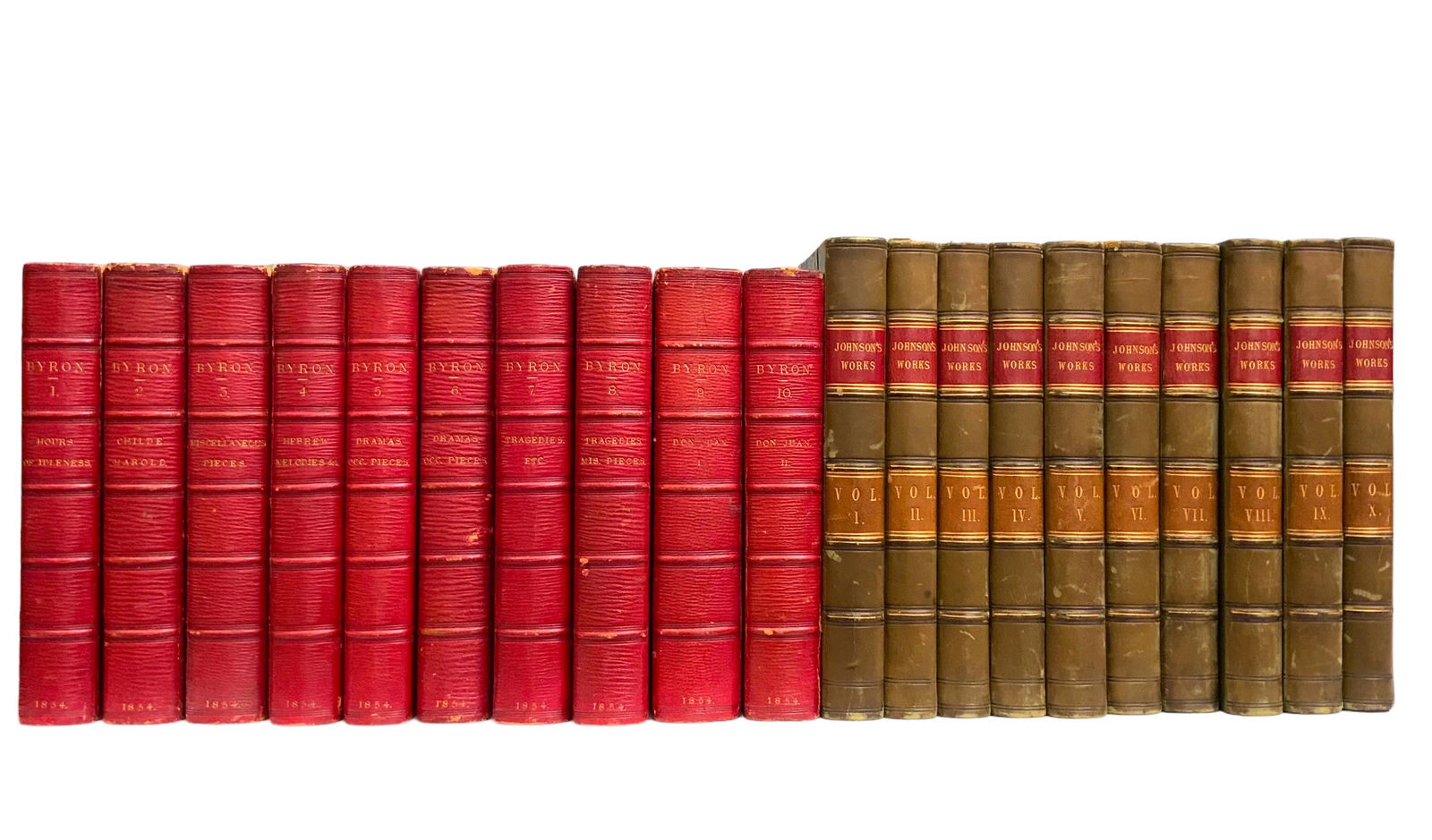 20 pc. Lot - Works of Lord Byron & Samuel Johnson. (1 of 5)