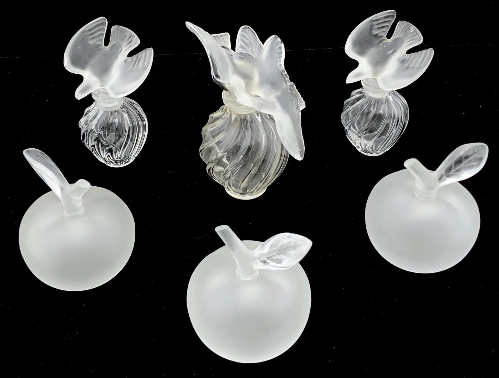 Lot of 6 Nina Ricci Lalique Perfume Bottles. (1 of 2)