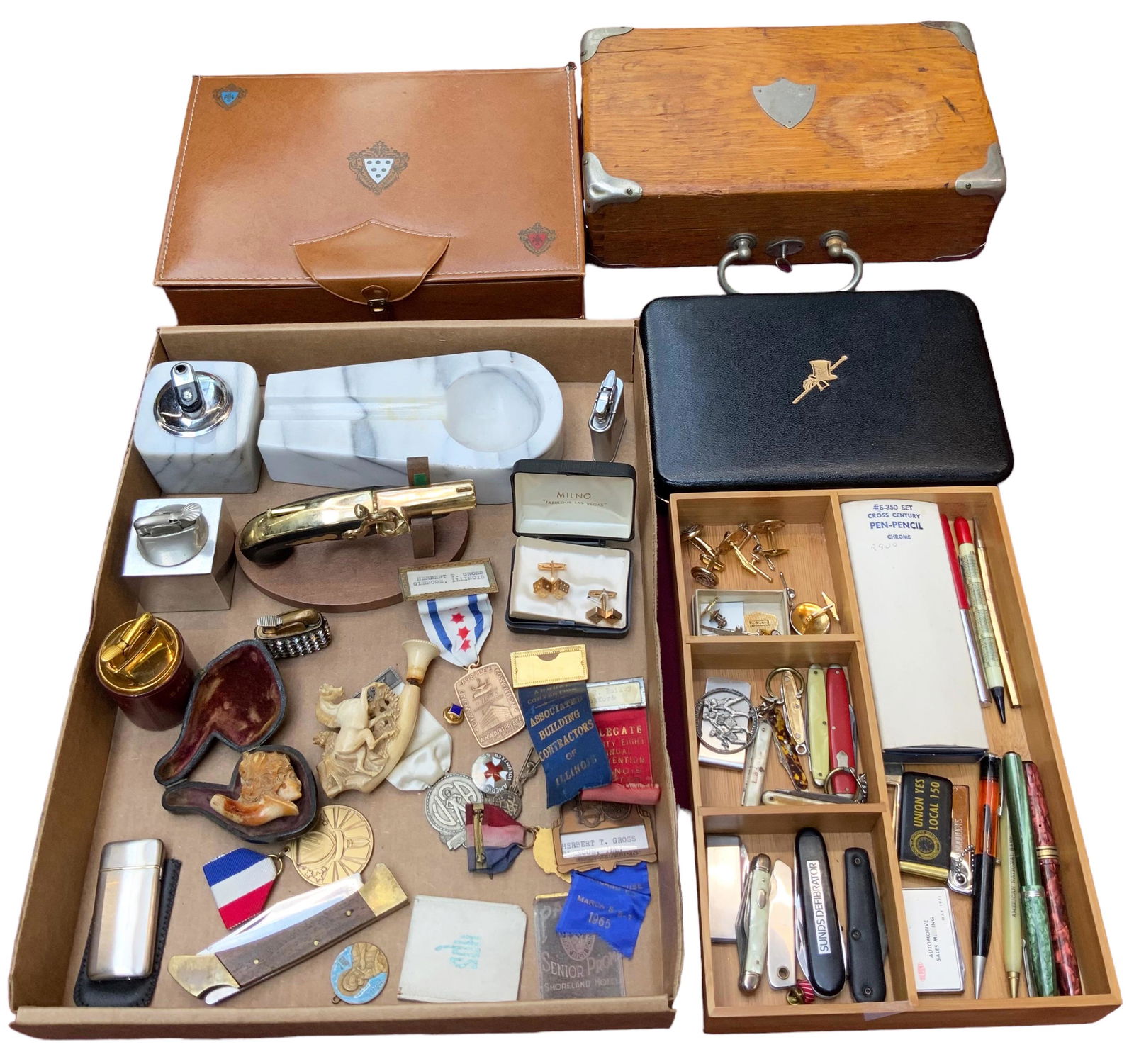 Lot: Cufflinks, Pocketknives, Lighters, etc. (1 of 4)