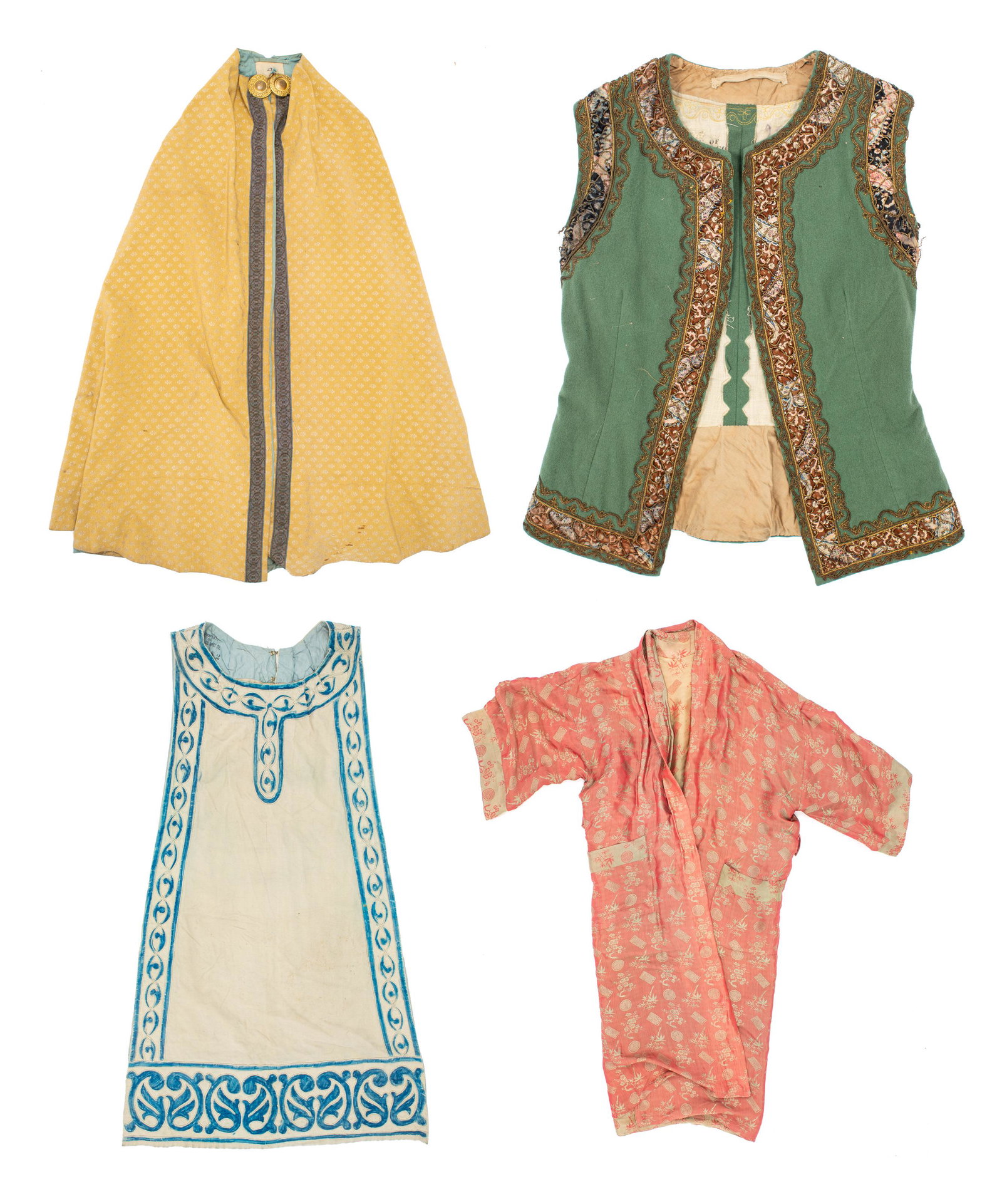 Lot of 4 Vintage Opera Costumes.: These are possibly from the Lyric Opera of Chicago. Two of the costumes have, "Property of Chicago Gr. Op. Co." printed on the inner lining. The costumes appear to be for both European and Asian chara