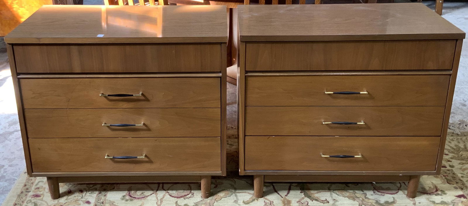 Pair of Modern Walnut Chests. (1 of 1)