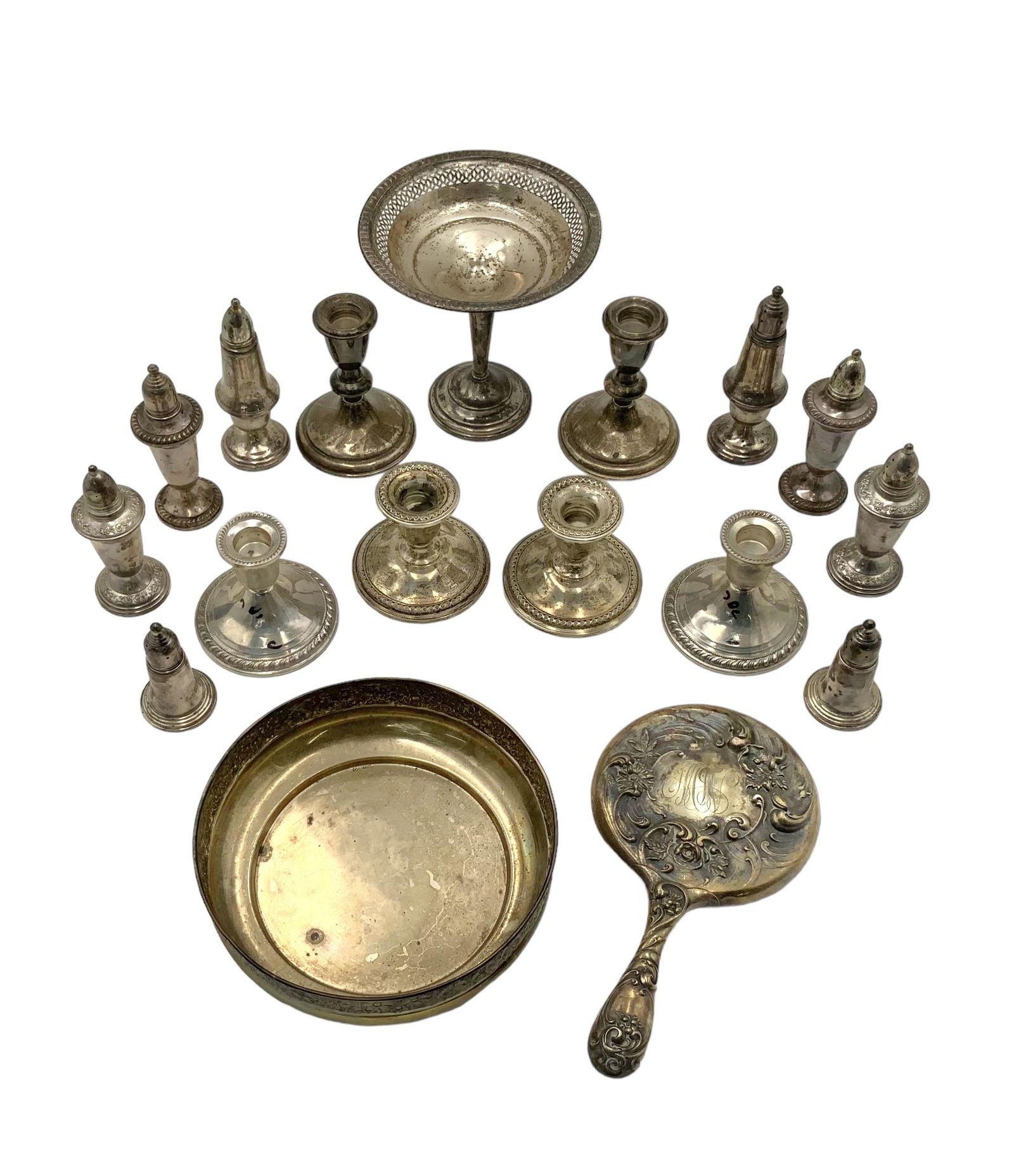 Lot of Asst. Sterling Items - Salts, Compote, etc. (1 of 1)