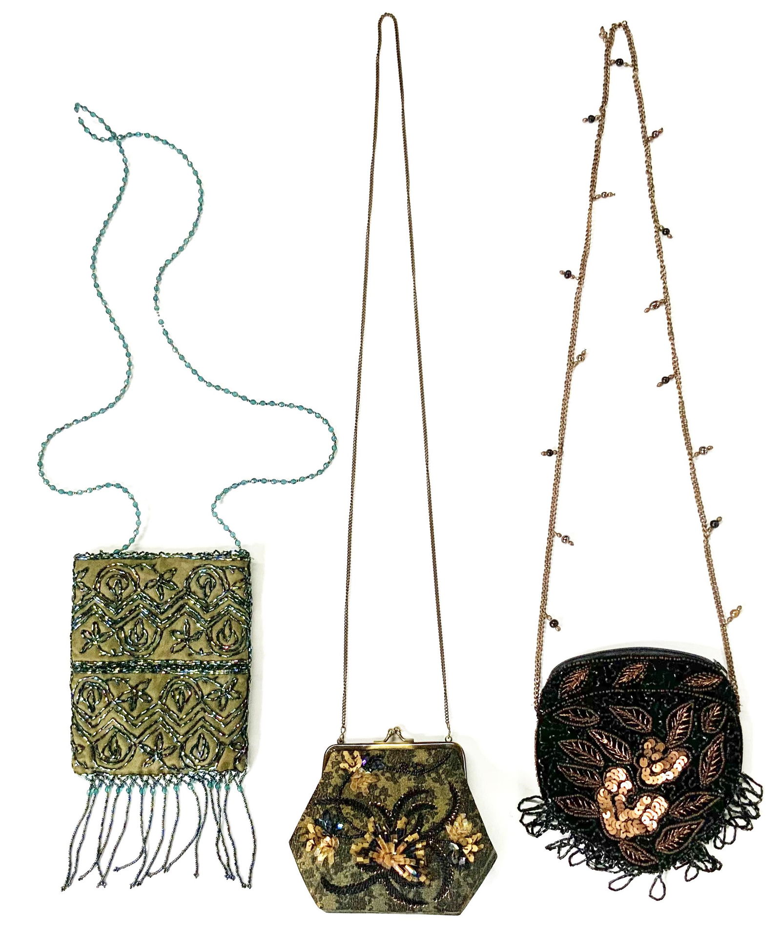 Lot of 3 Beaded and Sequined Purses. (1 of 2)