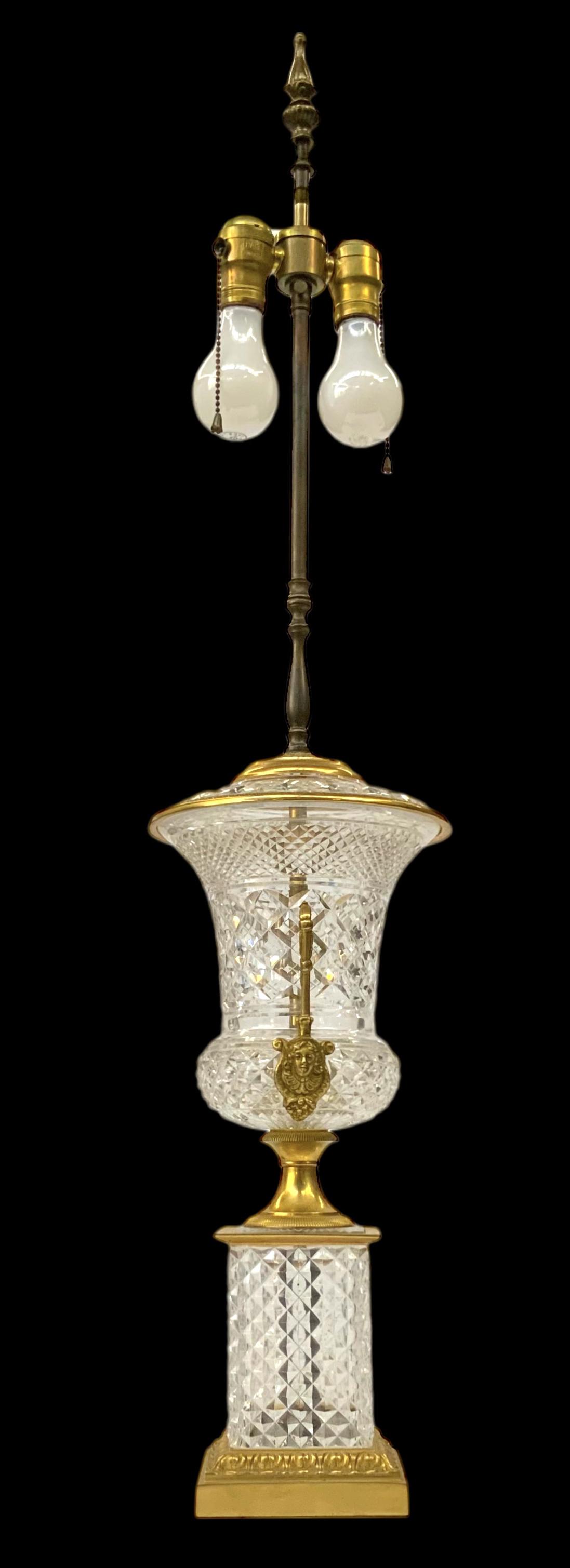 French Style Bronze & Crystal Lamp. (1 of 2)