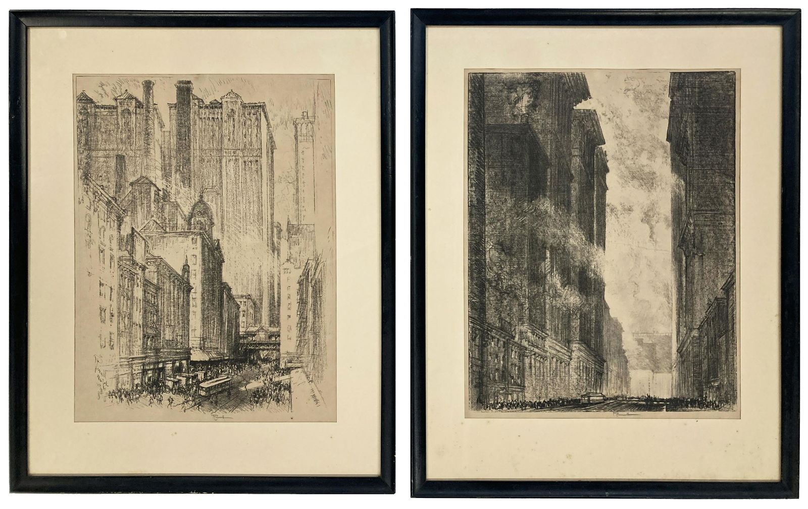 Pair of Framed Lithographs by Joseph Pennell. (1 of 5)