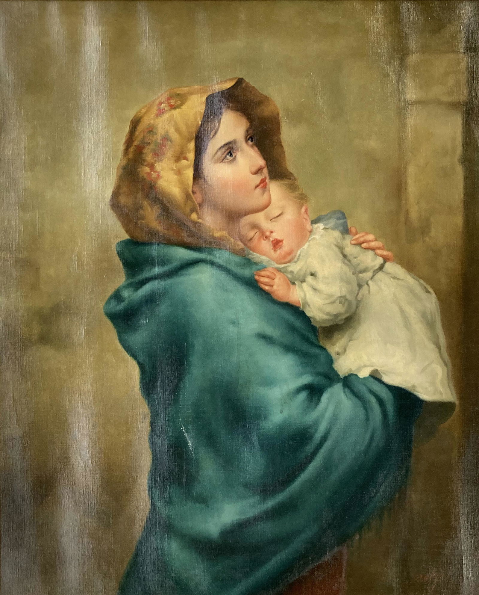Oil Painting of Woman with Baby. (1 of 5)