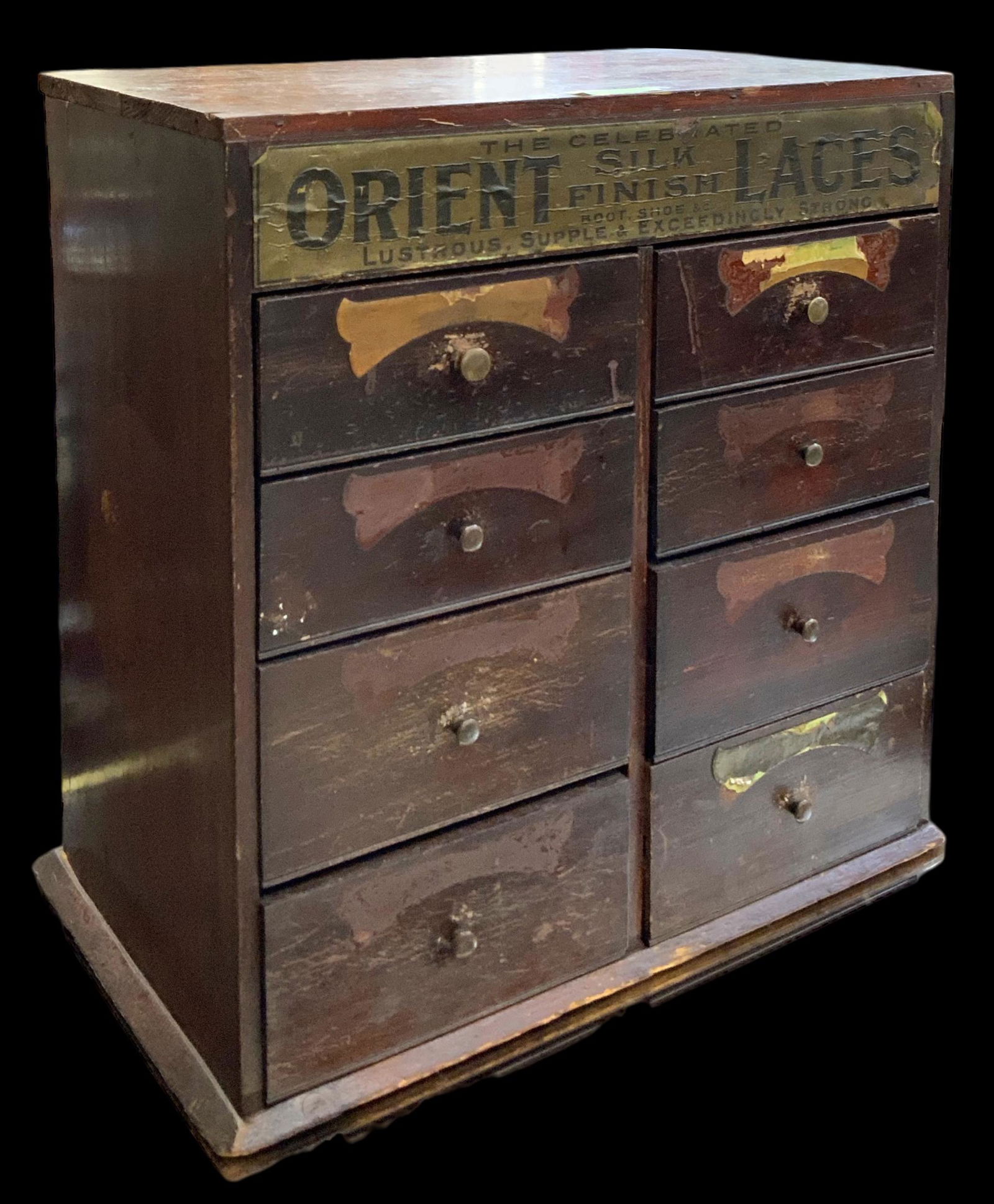 Antique 8-Drawer Advertising Box. (1 of 2)