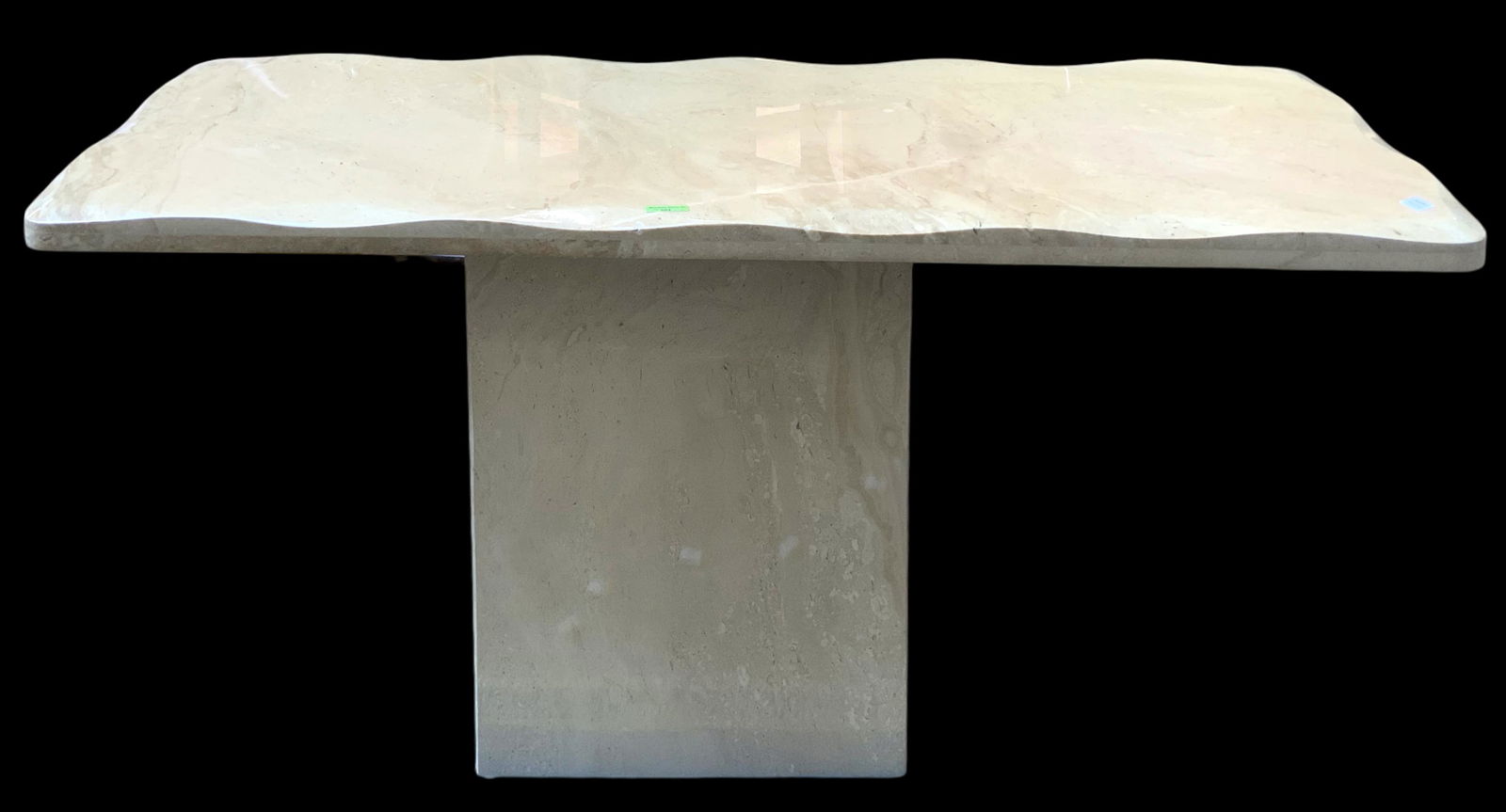 Carved and Polished Travertine? Hall Table. (1 of 1)