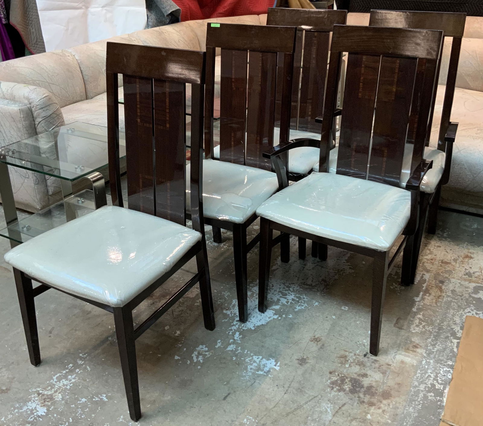 Lot of 5 Italian Dining Chairs. (1 of 2)
