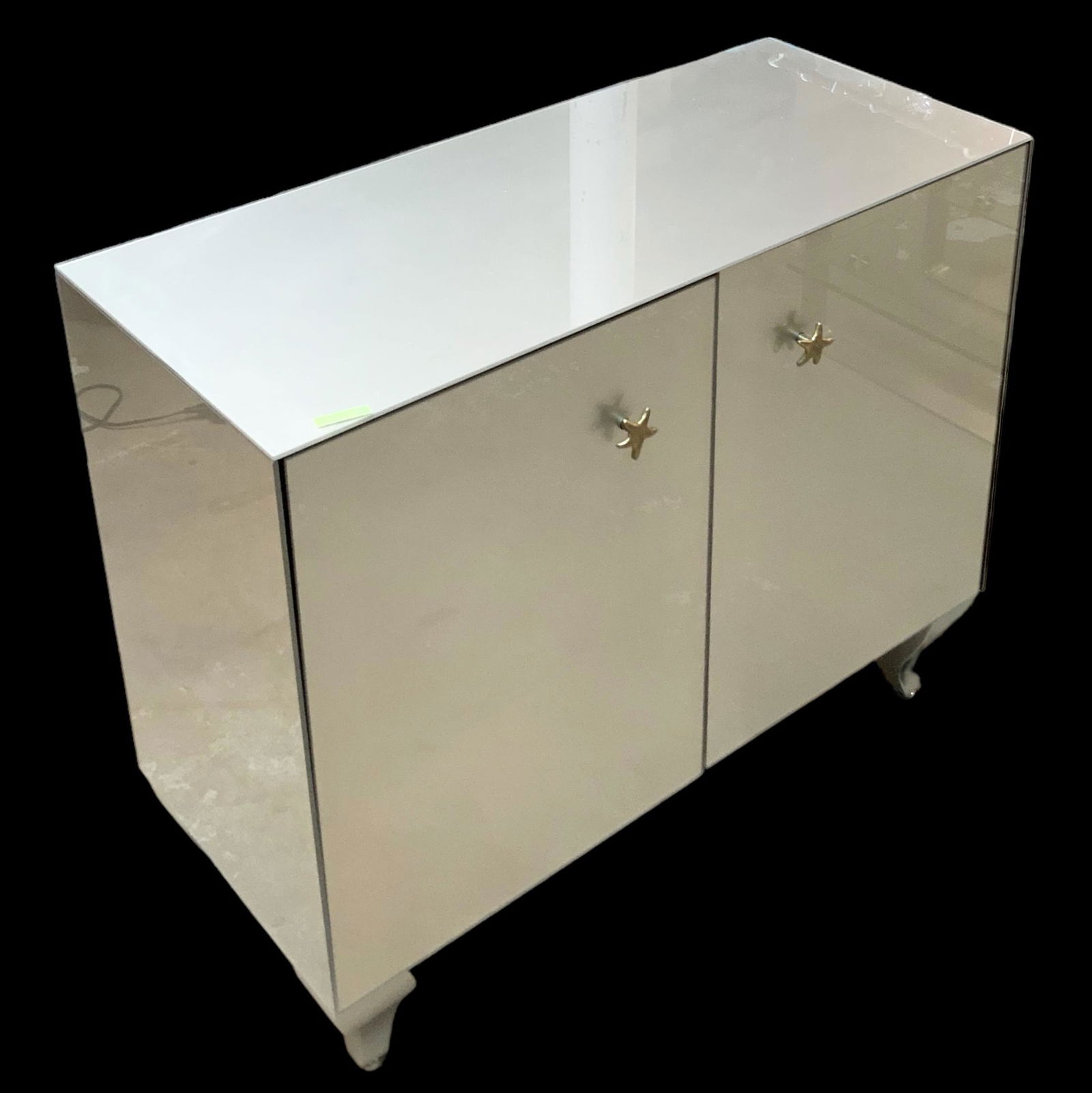 Coastal Style Two Door Glass Cabinet. (1 of 1)