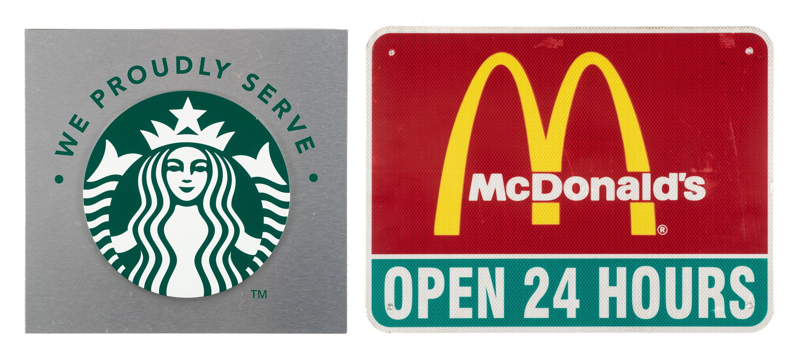 Lot of Two Metal Advertising Signs. (1 of 3)