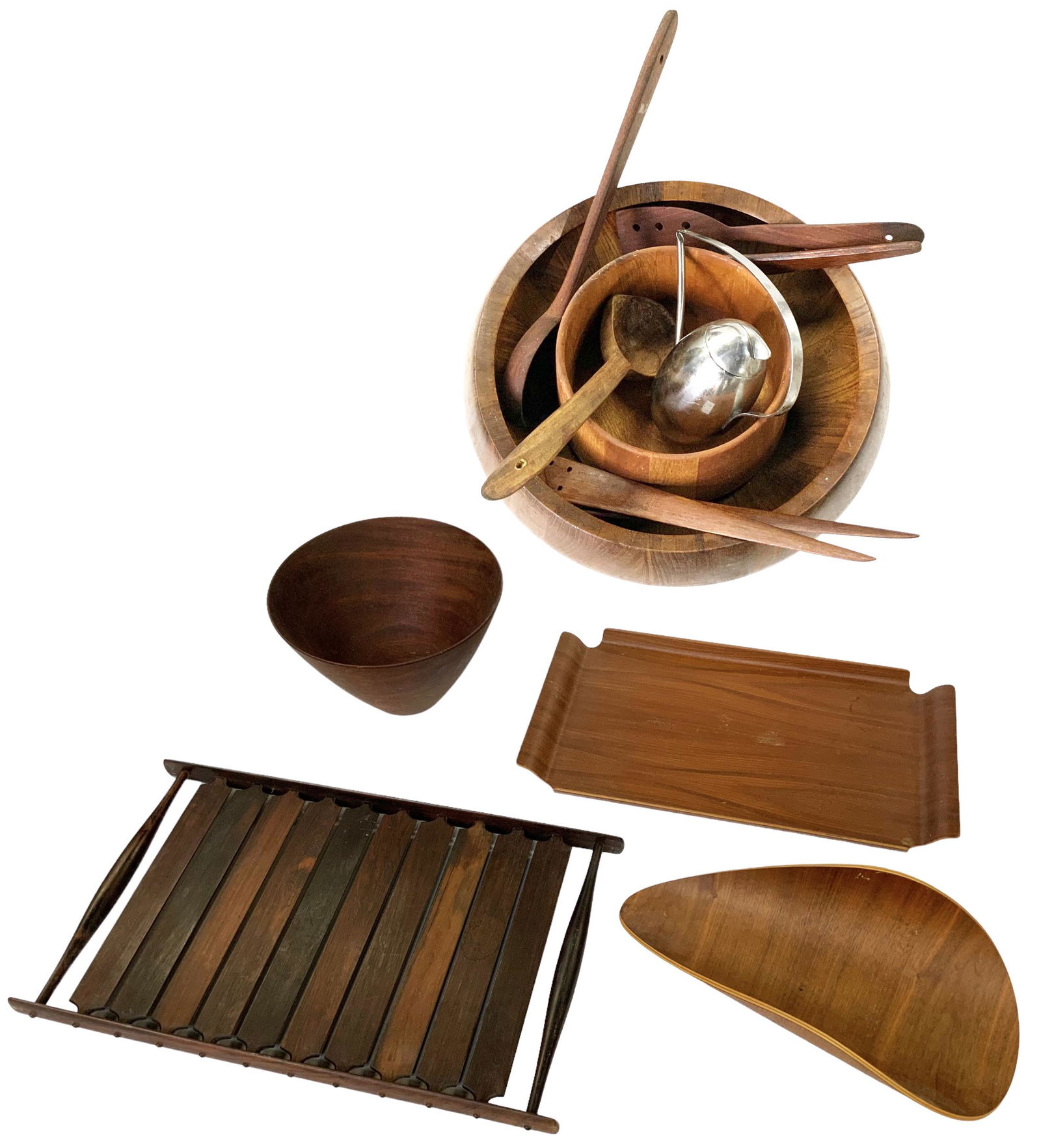 Mixed Lot of Mostly Wood Salad Serving Items. (1 of 2)