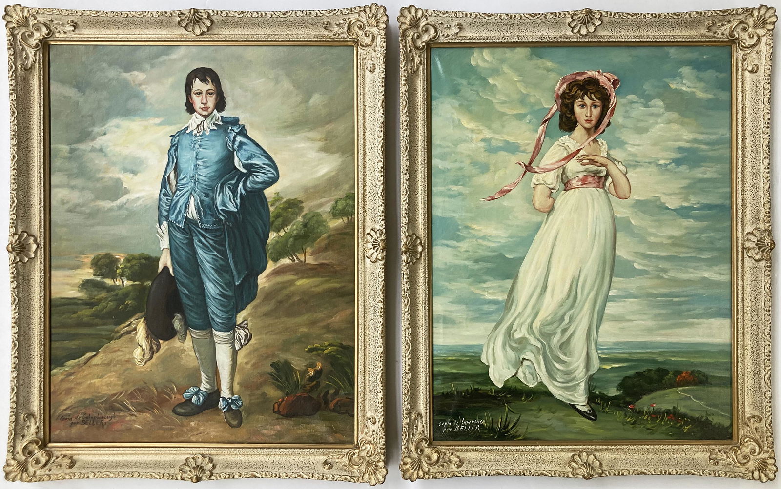 Blue Boy & Pinky Paintings by Ignacio Beller. (1 of 4)