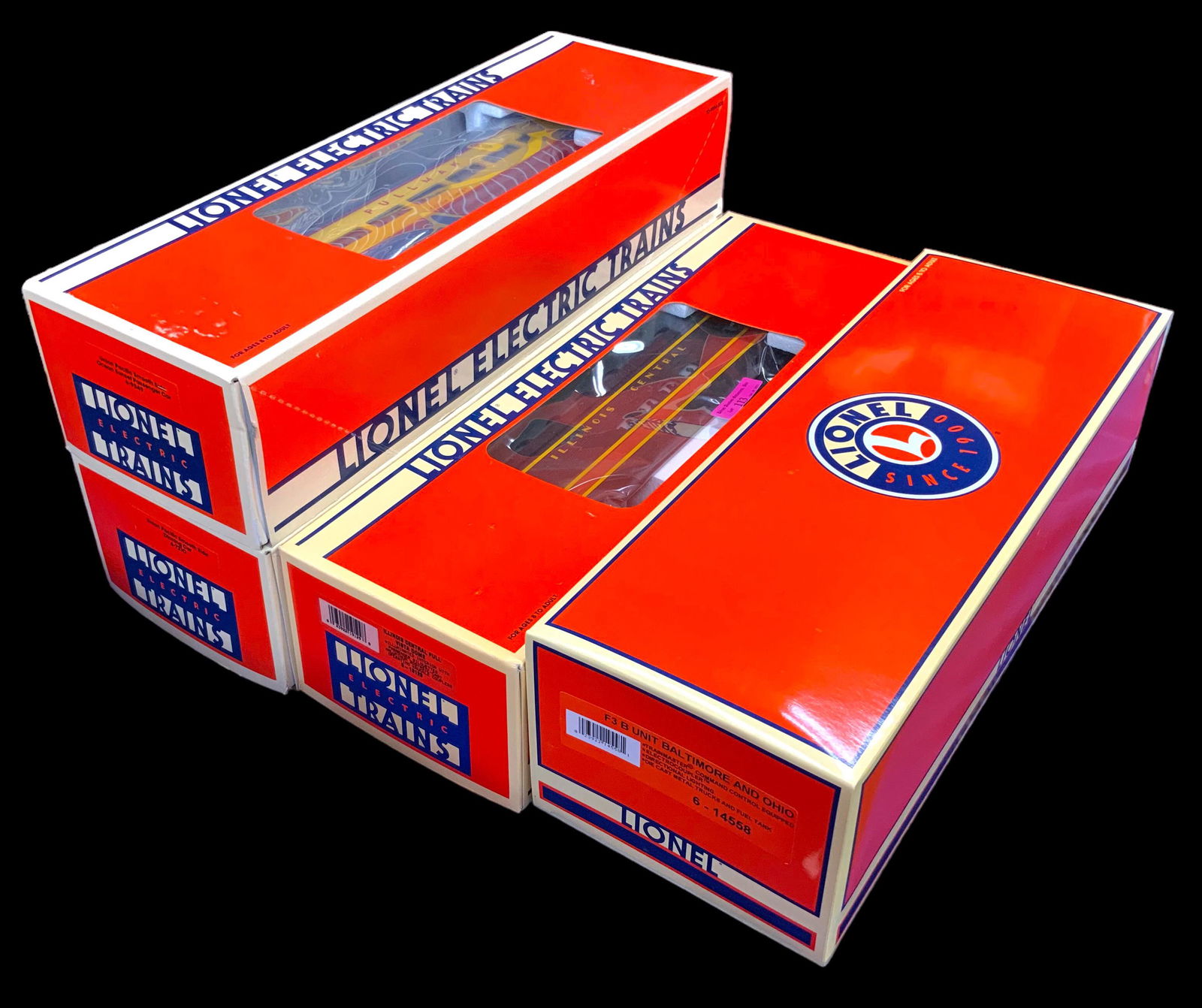 Lot: Four New Lionel Train Cars in Original Boxes. (1 of 2)