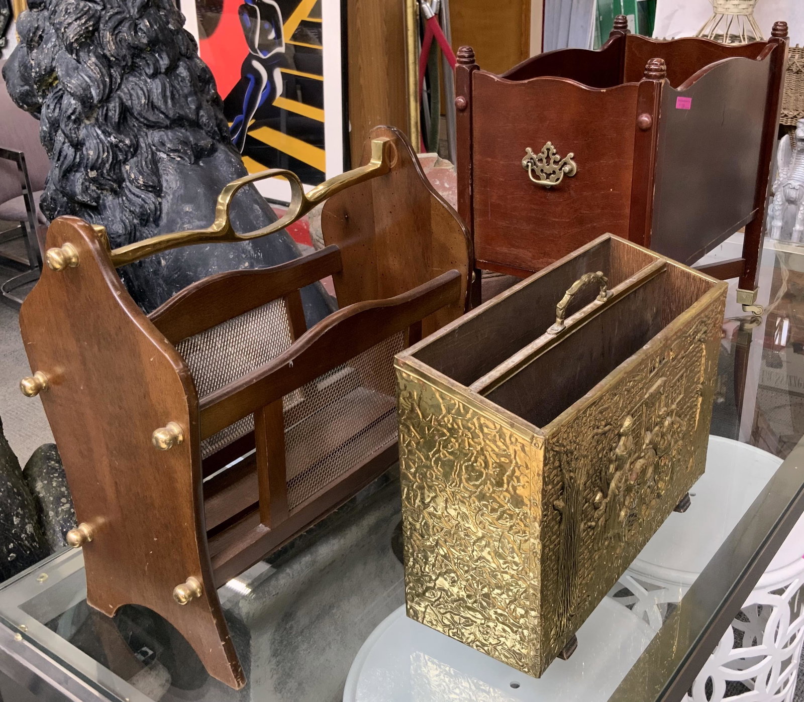 Lot of 3 Magazine Racks. (1 of 2)