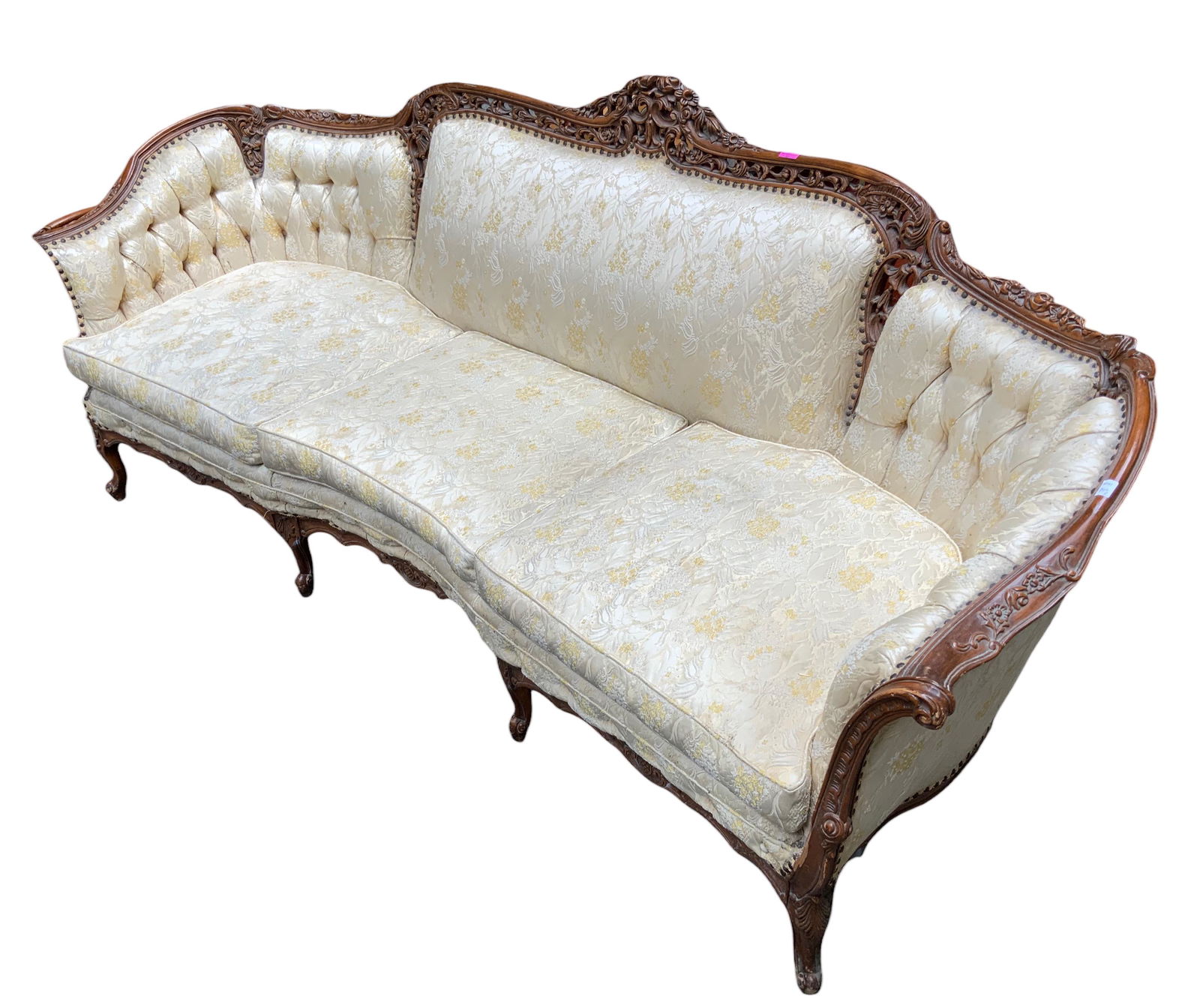 Vintage Walnut French Style Sofa. (1 of 1)