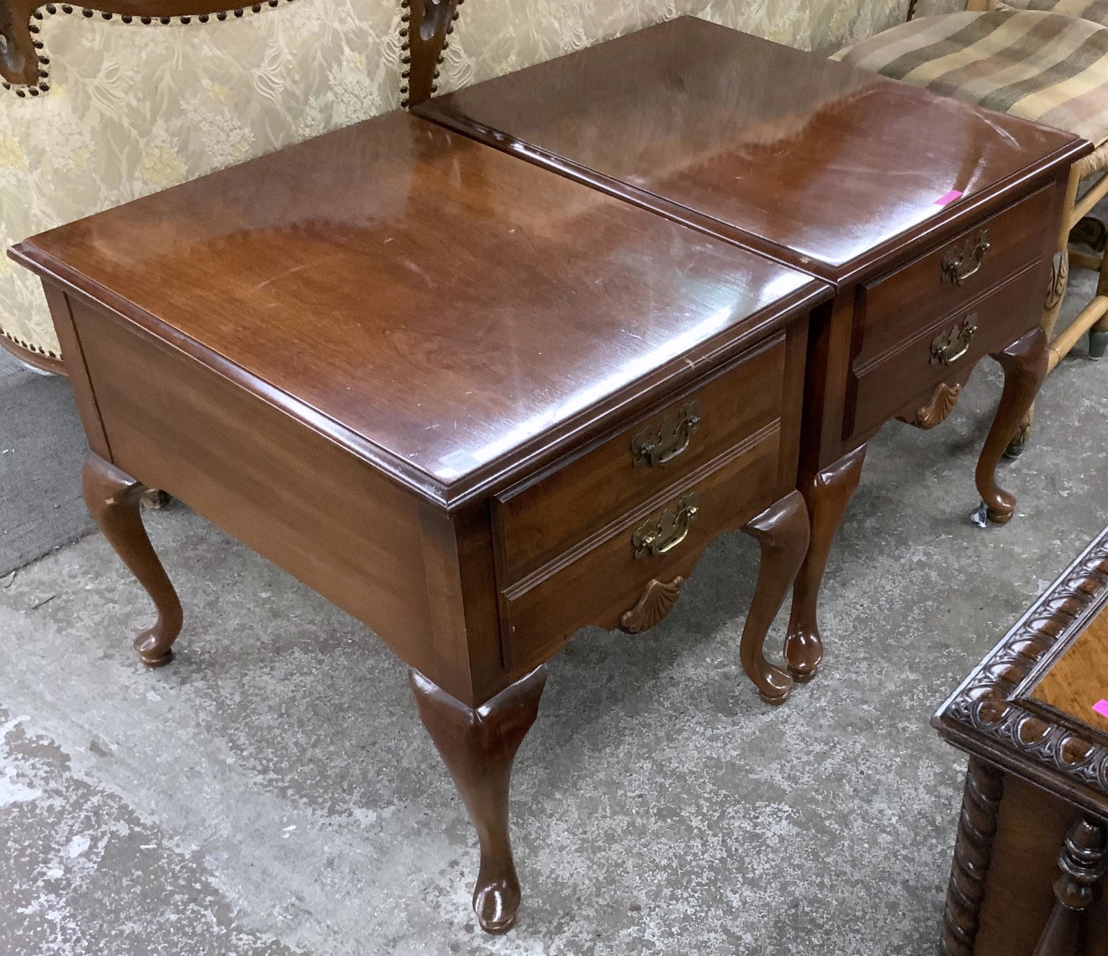 Lot: Two Queen Anne Mahogany Lamp Tables. (1 of 2)