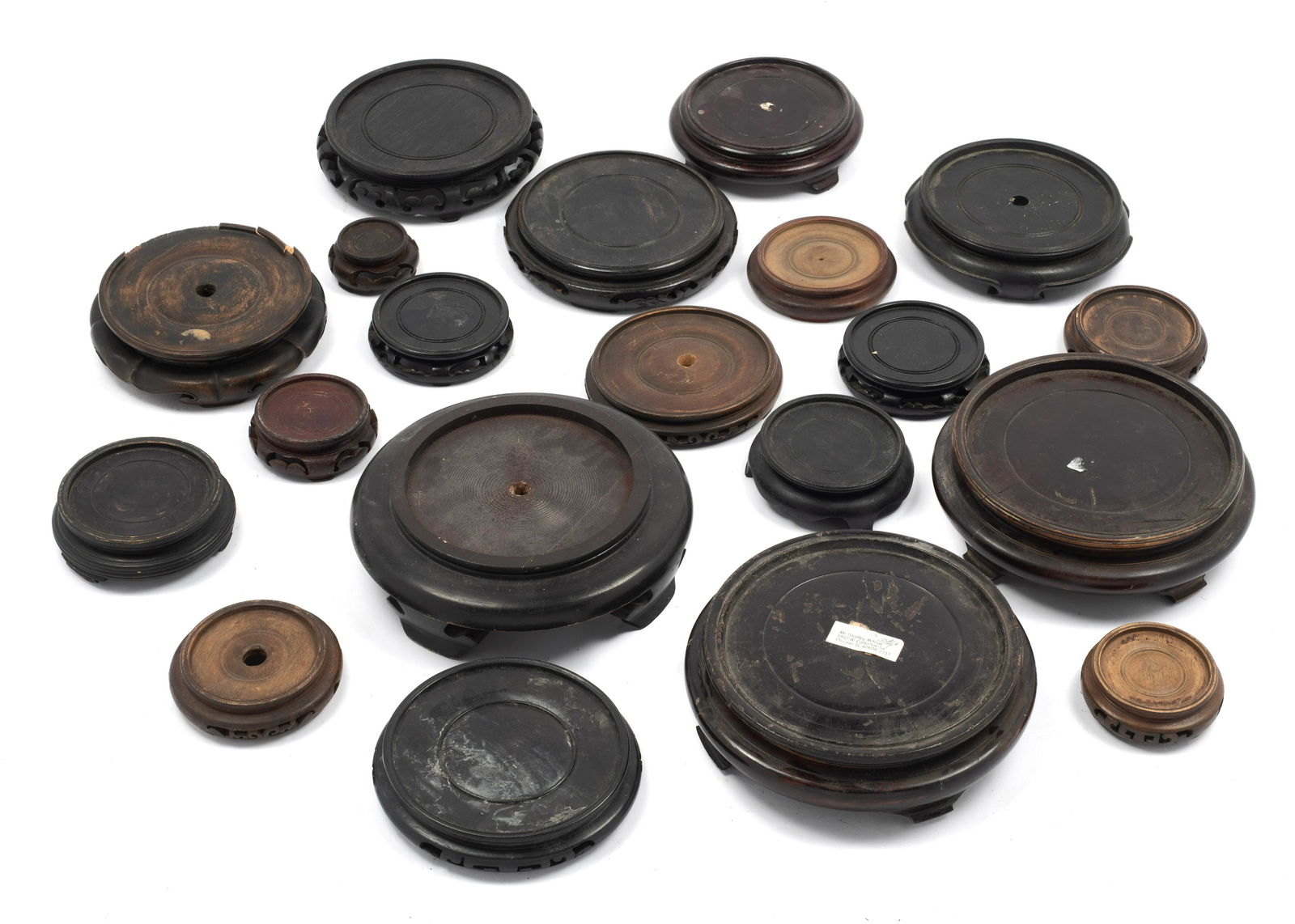 Lot of Assorted Asian Wood Stands. (1 of 1)