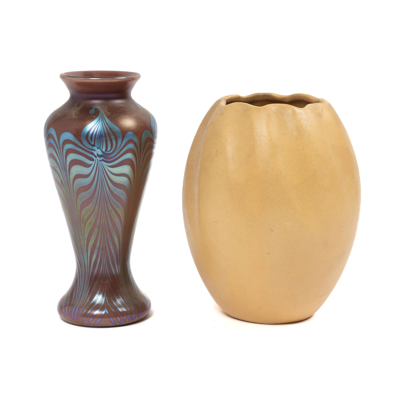 Lot of 2 Vases- Weller Pottery, Donald Carlson. (1 of 3)