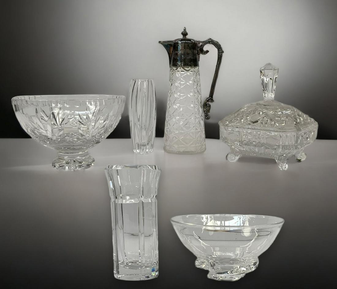 Lot of Assorted Crystal- Vases, Napkin Rings, etc. (1 of 2)
