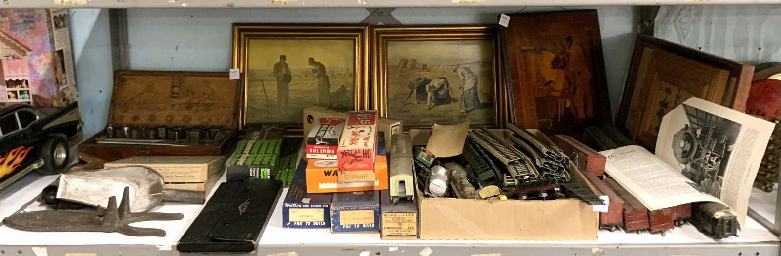 Shelf Lot: Model Trains, Tools, Artwork, etc. (1 of 2)