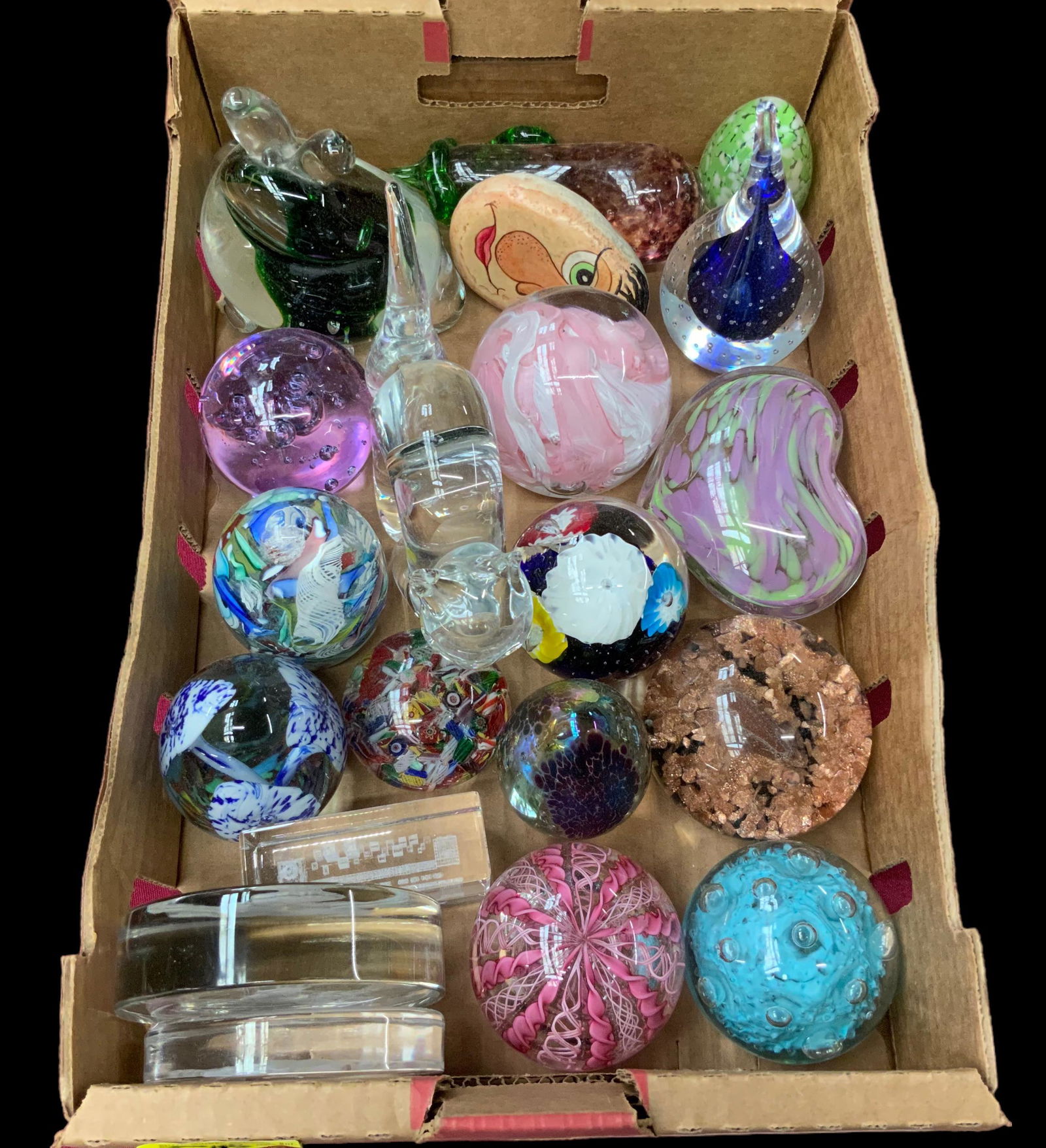 Lot of 20 Assorted Paperweights- Murano, etc. (1 of 1)